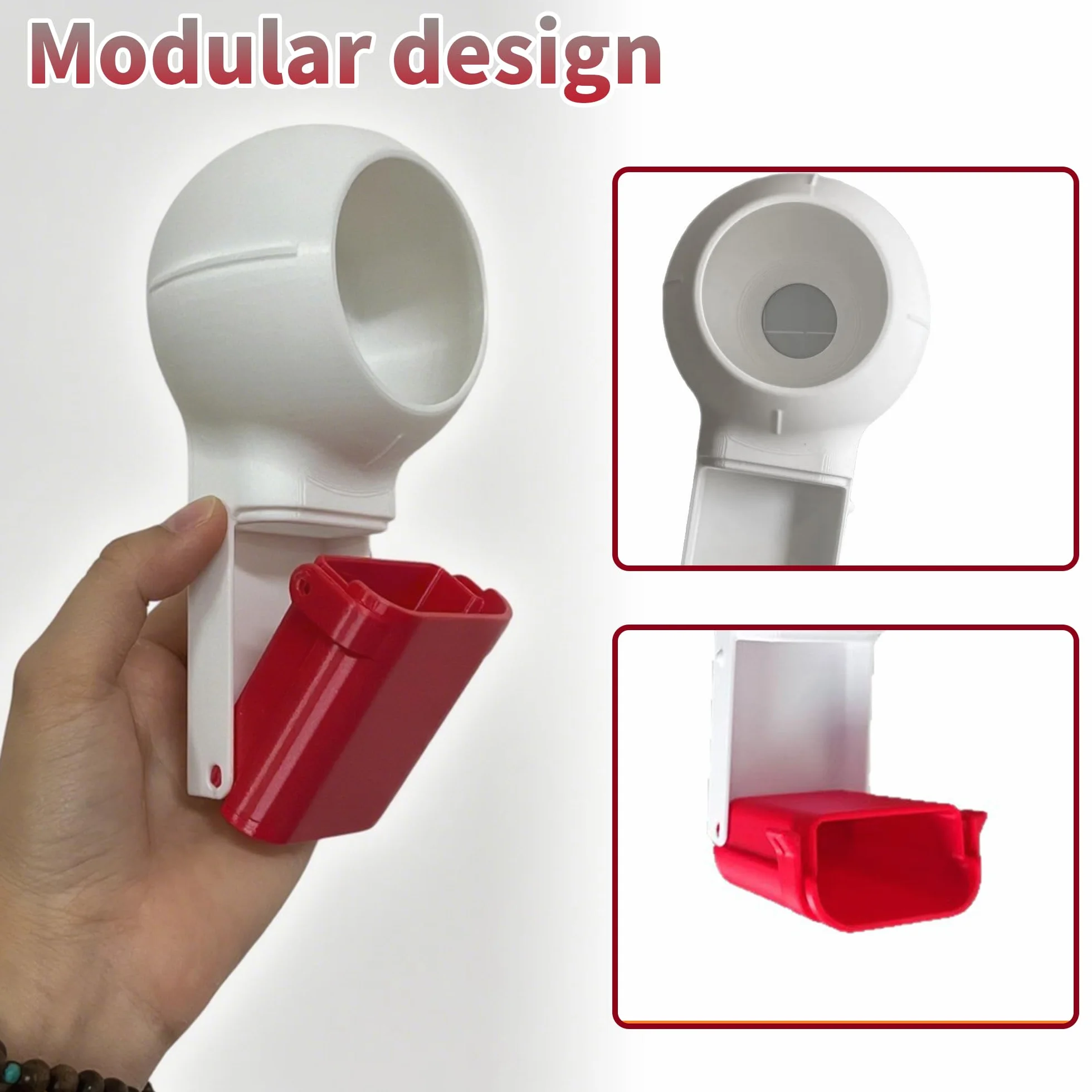 Caja colectora de polvo de taladro impresa en 3D para recoger polvo multiusos, compatible con la mayoría de brocas para colgar cuadros, pintura, taller, renovaciones del hogar (largesmall