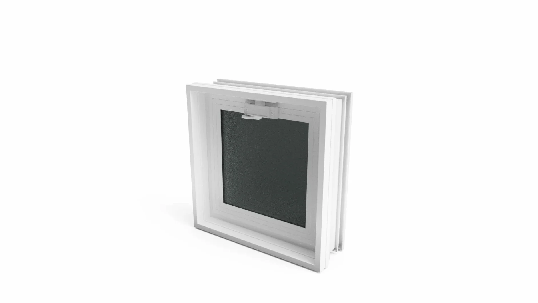 Ventana de ventilación para insertar en una pared de bloques de vidrio, ladrillo u hormigon | Dimensiones cm 30x30x10 | Sustituye 1 bloques de vidrio de 30x30x10 cm. | Unidad de venta 1 ventana