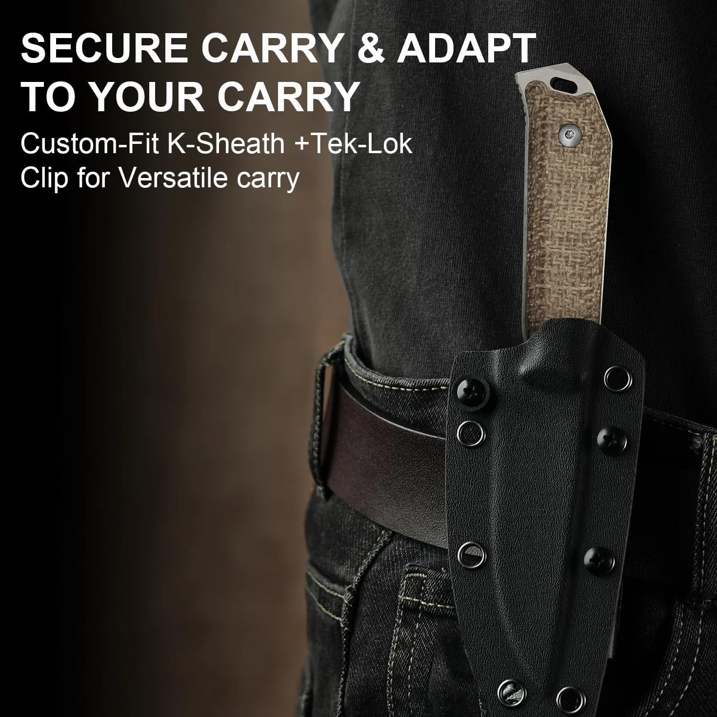 Kizer Begleiter Fix Cuchillos de Hoja Fija, 1045MD1