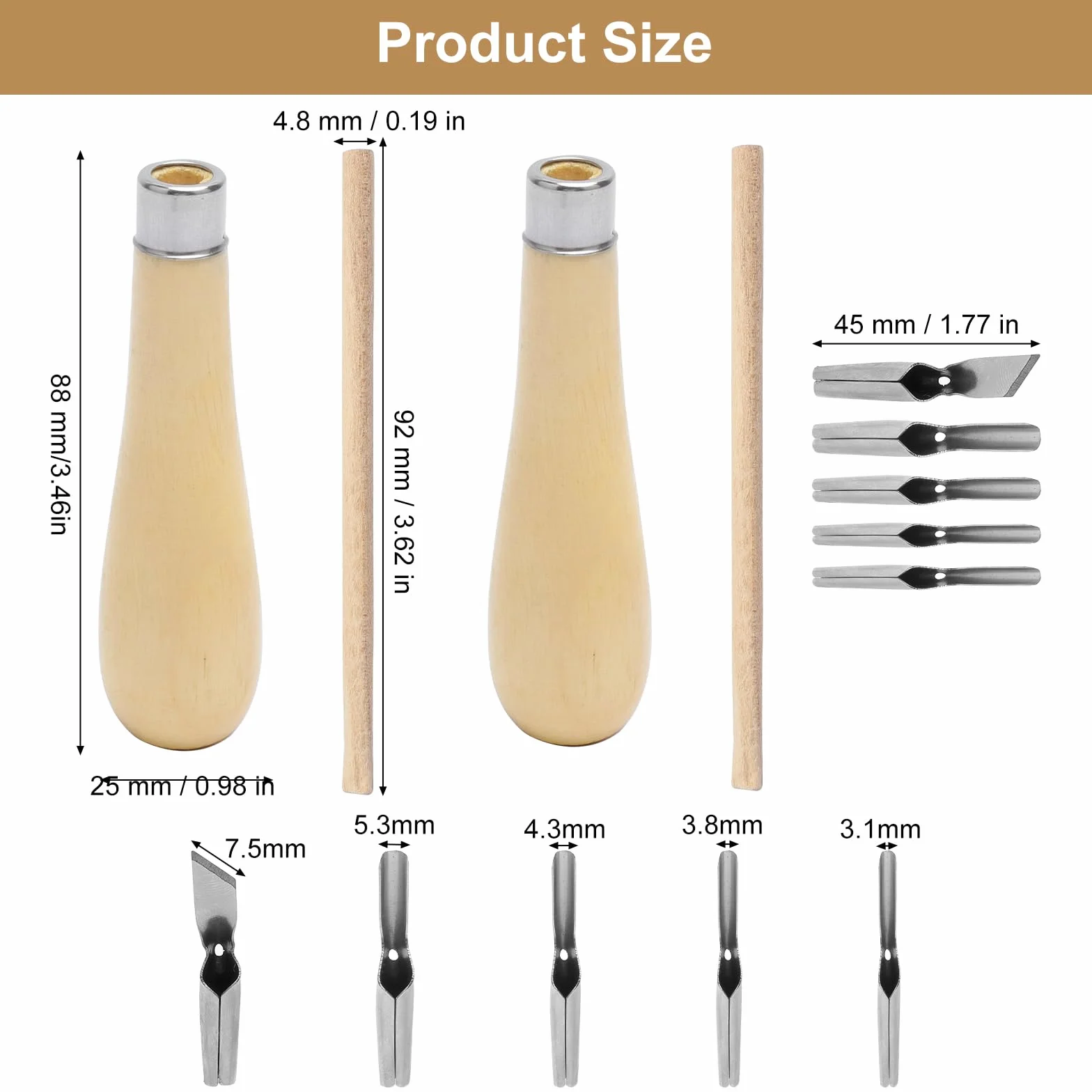VOSSOT Linoleum Set 14 Cutter Herramientas para Tallar Madera Plancha de Linóleo para Grabado