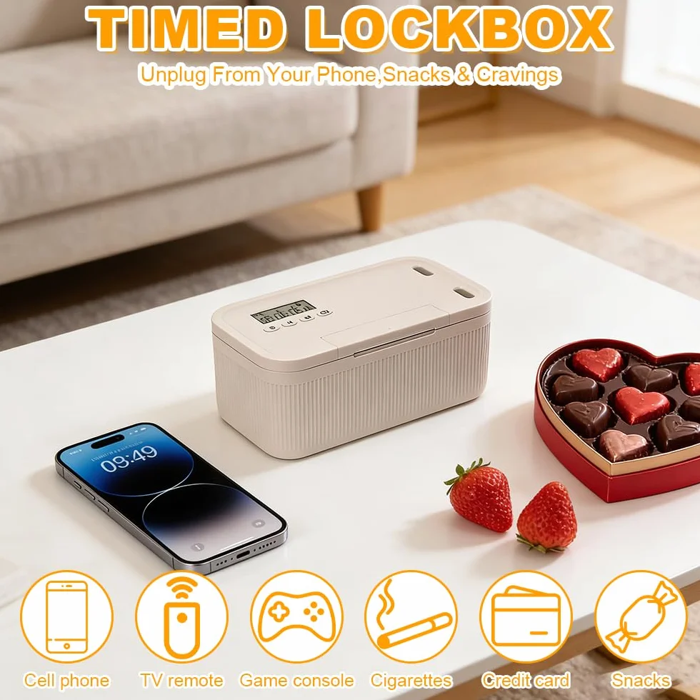 Caja de Seguridad con Temporizador Timed Phone Lock Box 2 Modos de Trabajo para Teléfono Móvil