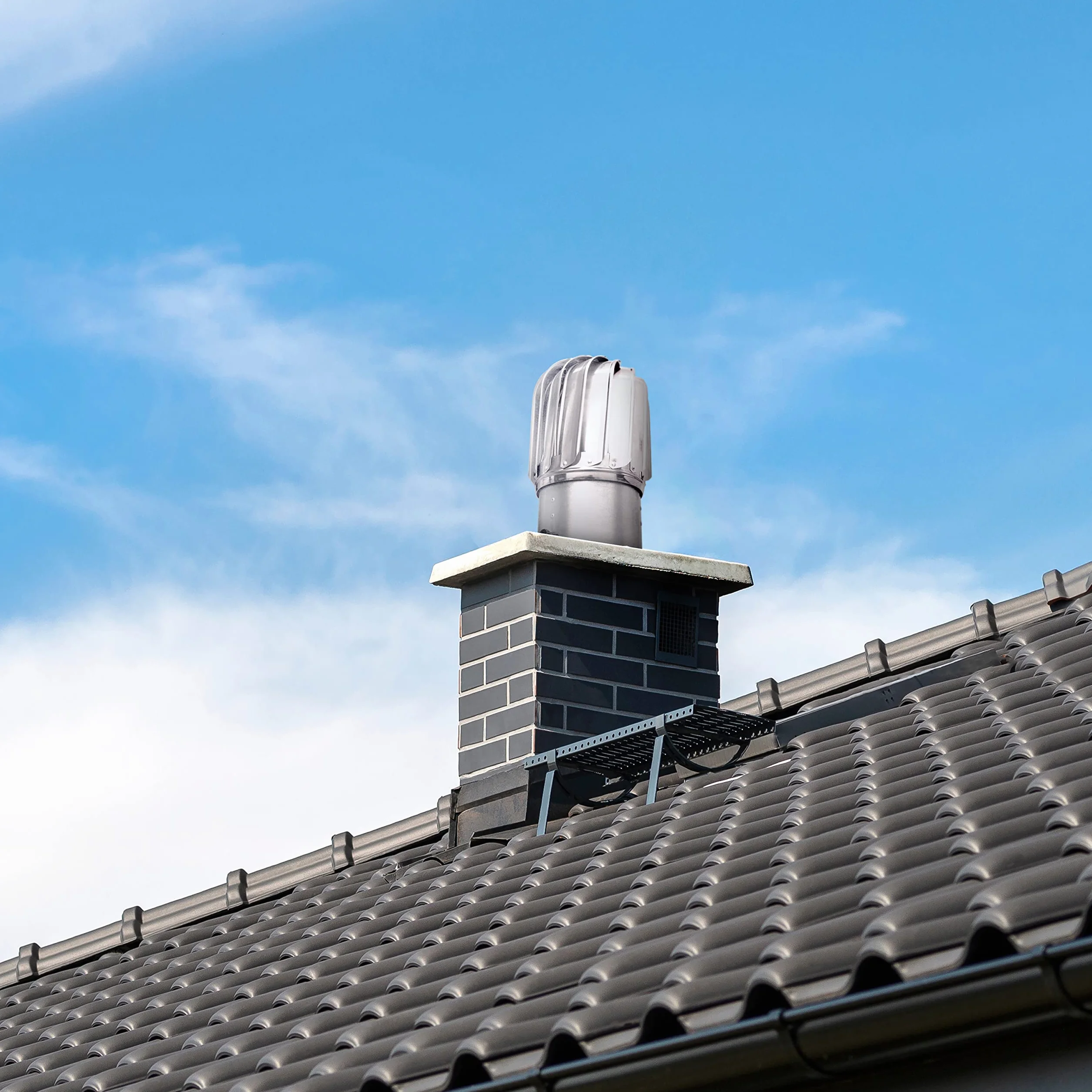 STERR ERC150AB – 150 mm Sombrero de Ventilación Alargado Giratorio con Base