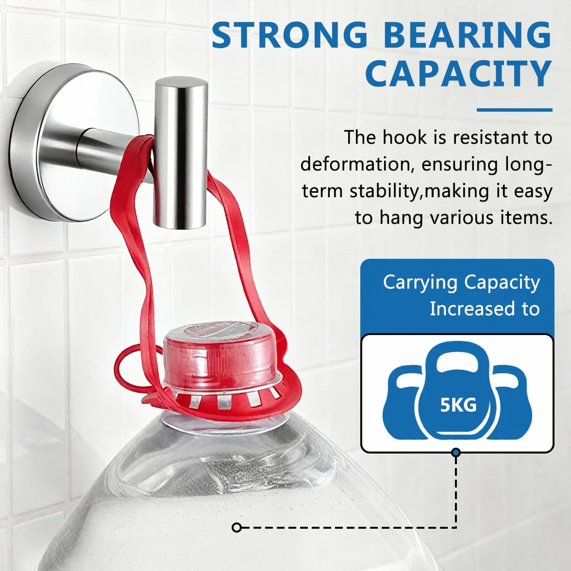 Drenky Colgadores Cuelga Toallas Plata 2 Piezas Gancho Toalla Baño Acero Inoxidable 304 Para Toallas, Abrigos, Batas Y Ropa, Gancho Toalla Para Cocina Y Baño