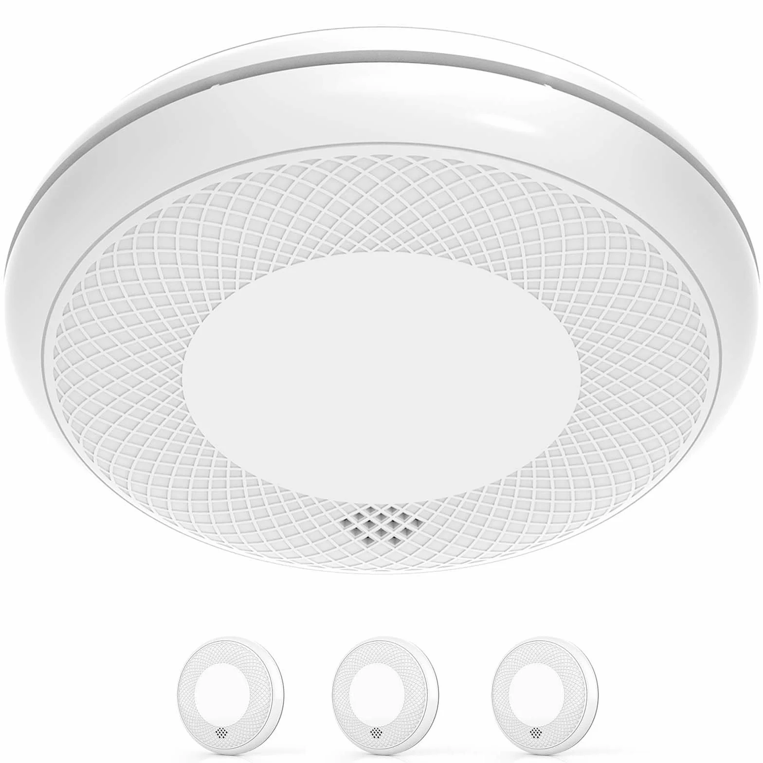 RUNIDUR Detector Combinado de Humo y CO, Detector de Humo de Monóxido de Carbono Independiente, Sensor Preciso con Batería de 10 Años, Botón de Prueba, 3 Piezas