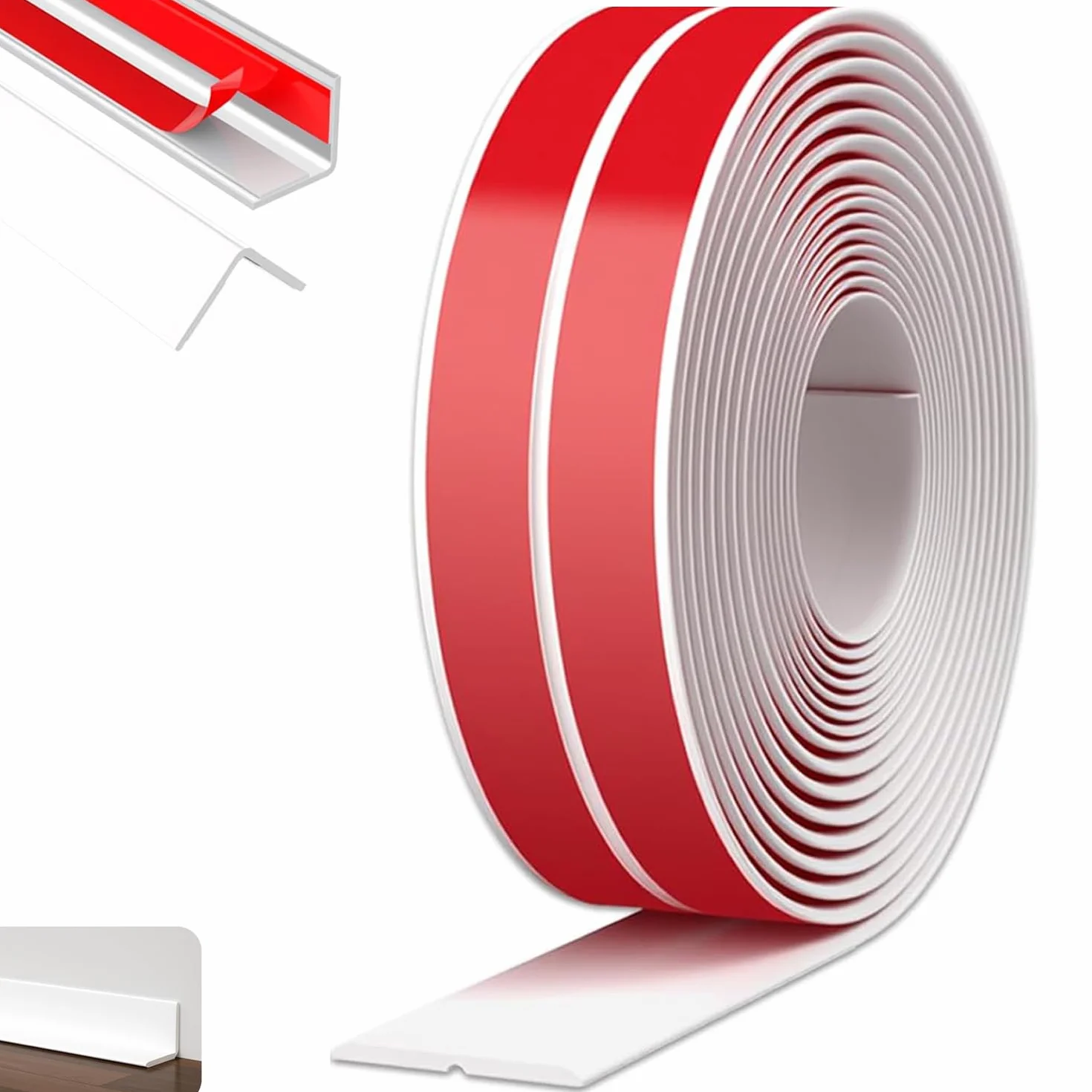 Cantos Autoadhesivos Protector Esquinas Pared Moldura Decorativa Adhesiva Blanco 4cm×5m