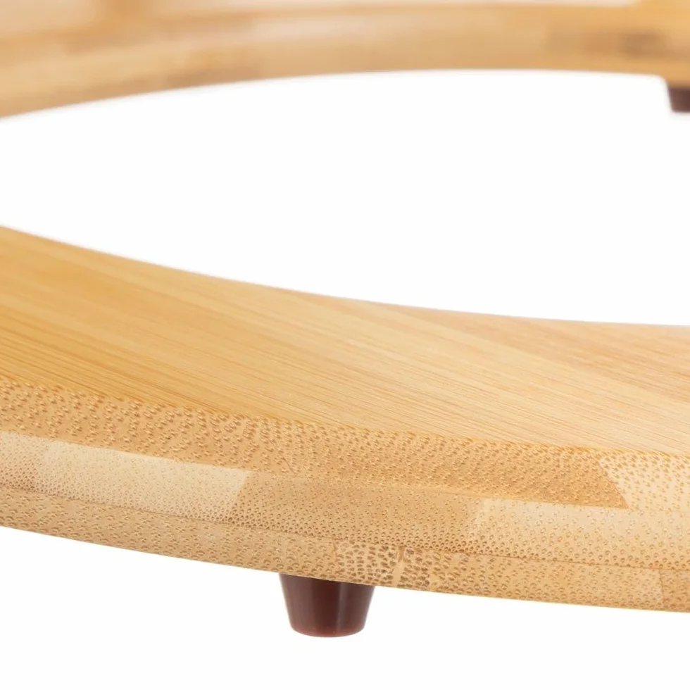 Tapa para WC universal original de madera bambú natural con bisagras de acero inoxidable 34x41 cm