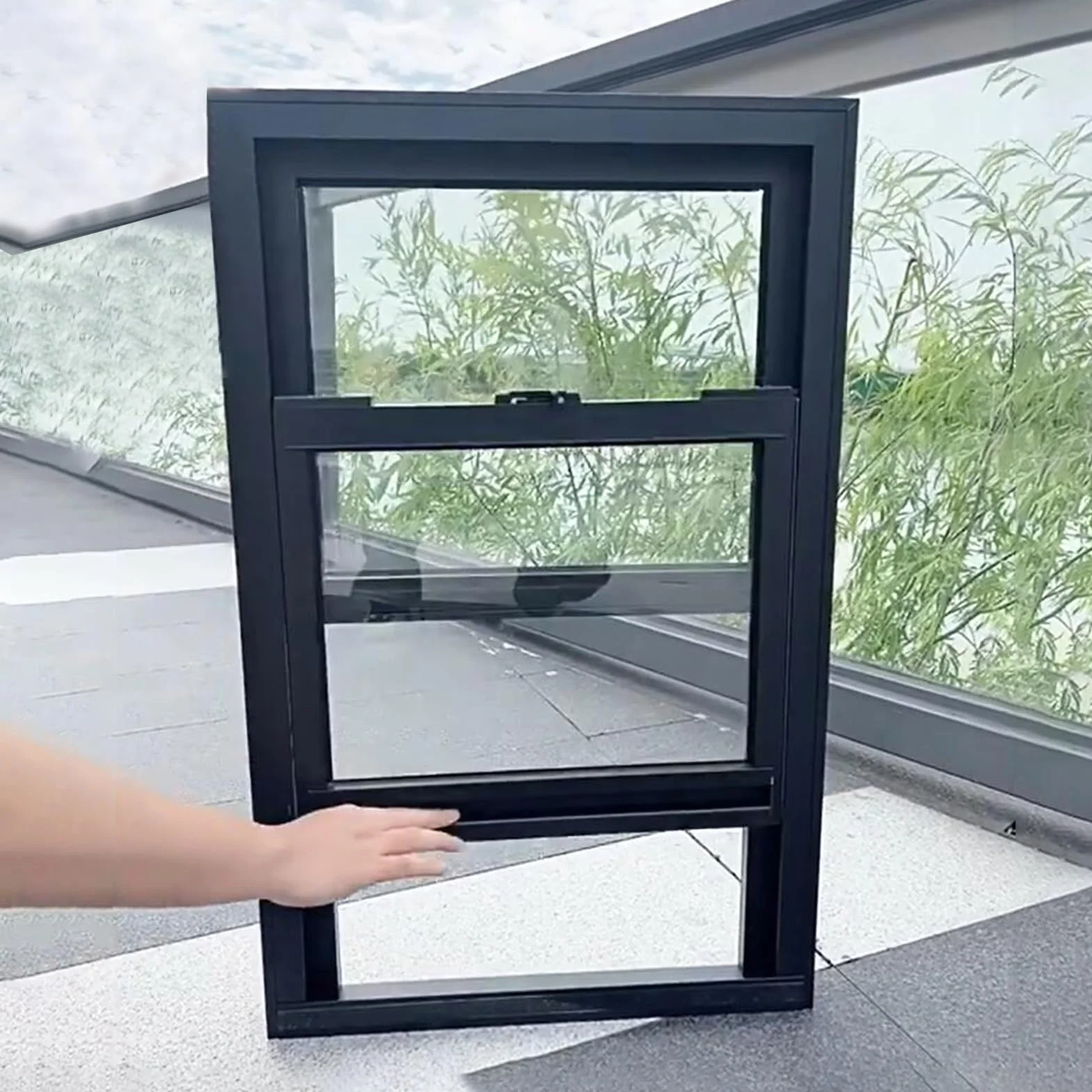 Ventanas Aluminio Ventanas de Reemplazo para Sótanos, Ventanas de Metal Ventilables para Cobertizos, Ventanas Corredizas para Cafeterías Escolares o de Comida Rápida, Ventanas Insonorizadas(Gray,70x90