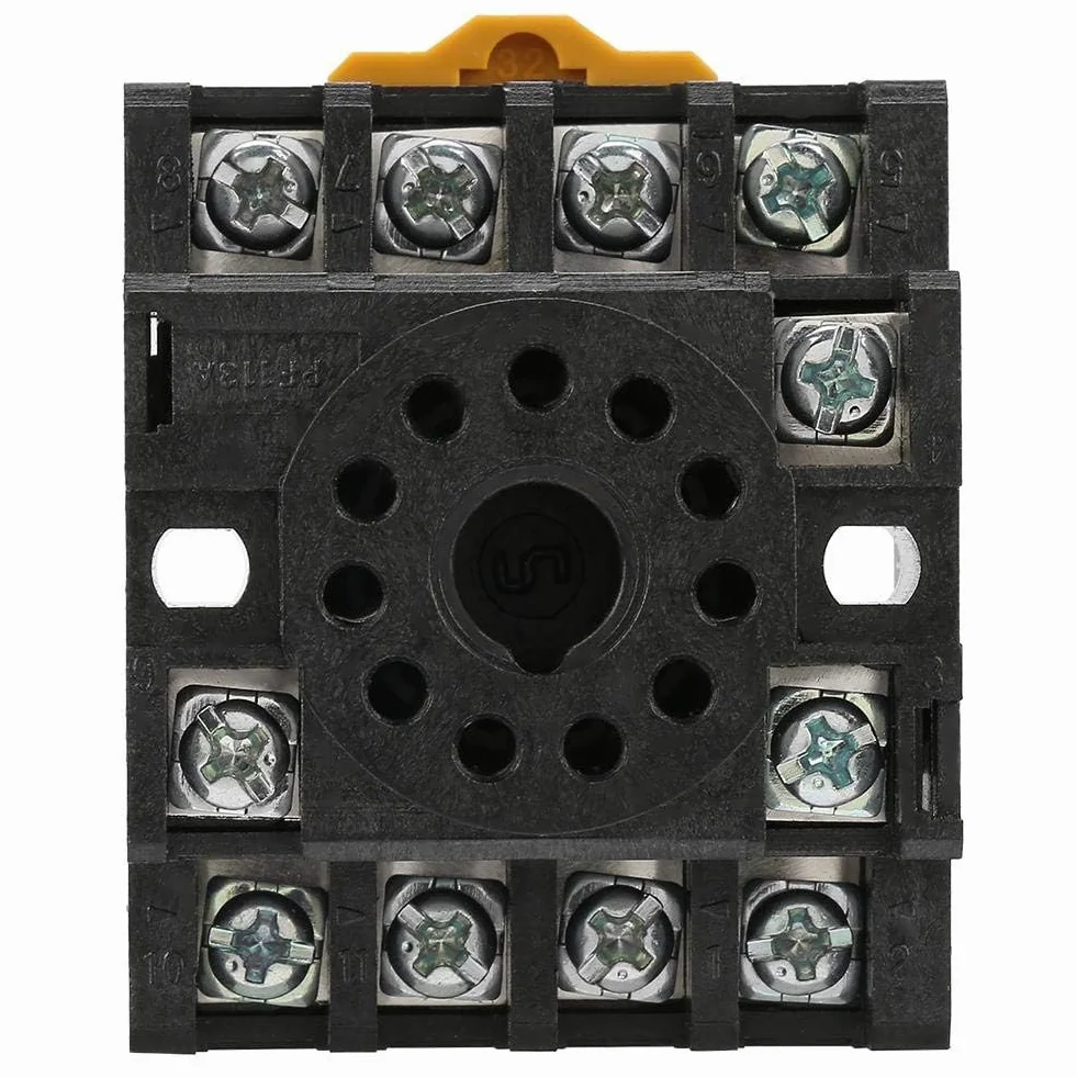 PF113A Enchufe de la Base del Relé de Potencia del Zócalo del Soporte del Relé de 11 Pines JQX-10F JTX-2C