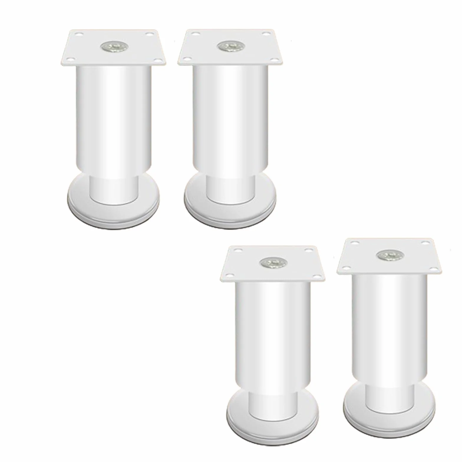 4pcs Patas para Muebles Regulables Altura Patas para Sofas Metalicas,Patas para Mesa de Acero Inoxidable,Redonda Patas de Armario,para Armario,Mesa de Café,con Tornillos (500mm)