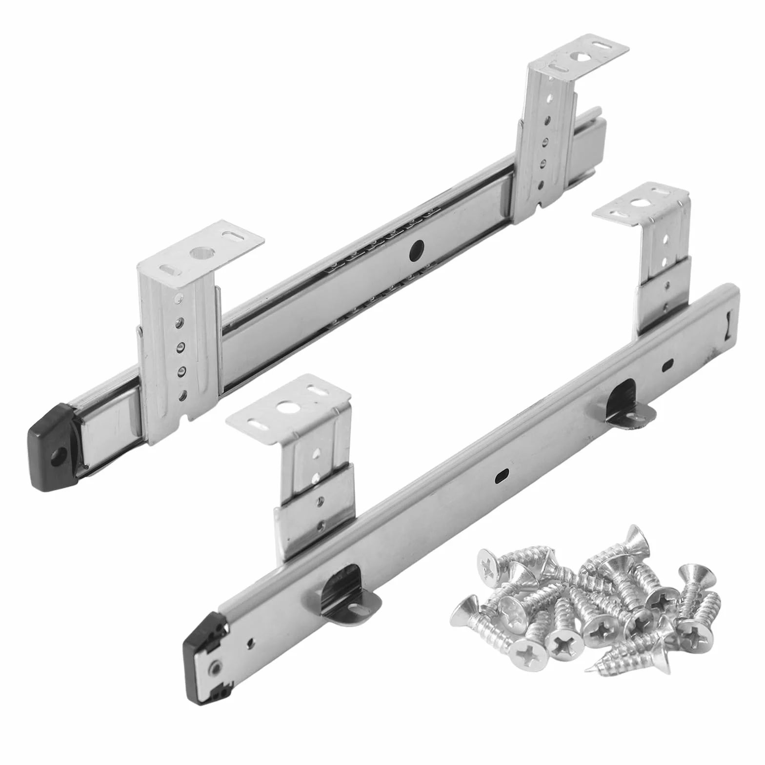 Bandeja extraíble para teclado, rieles para cajones, altura regulable, resistente, 30,5 cm, bandeja de teclado para debajo de la base (40,5 cm)
