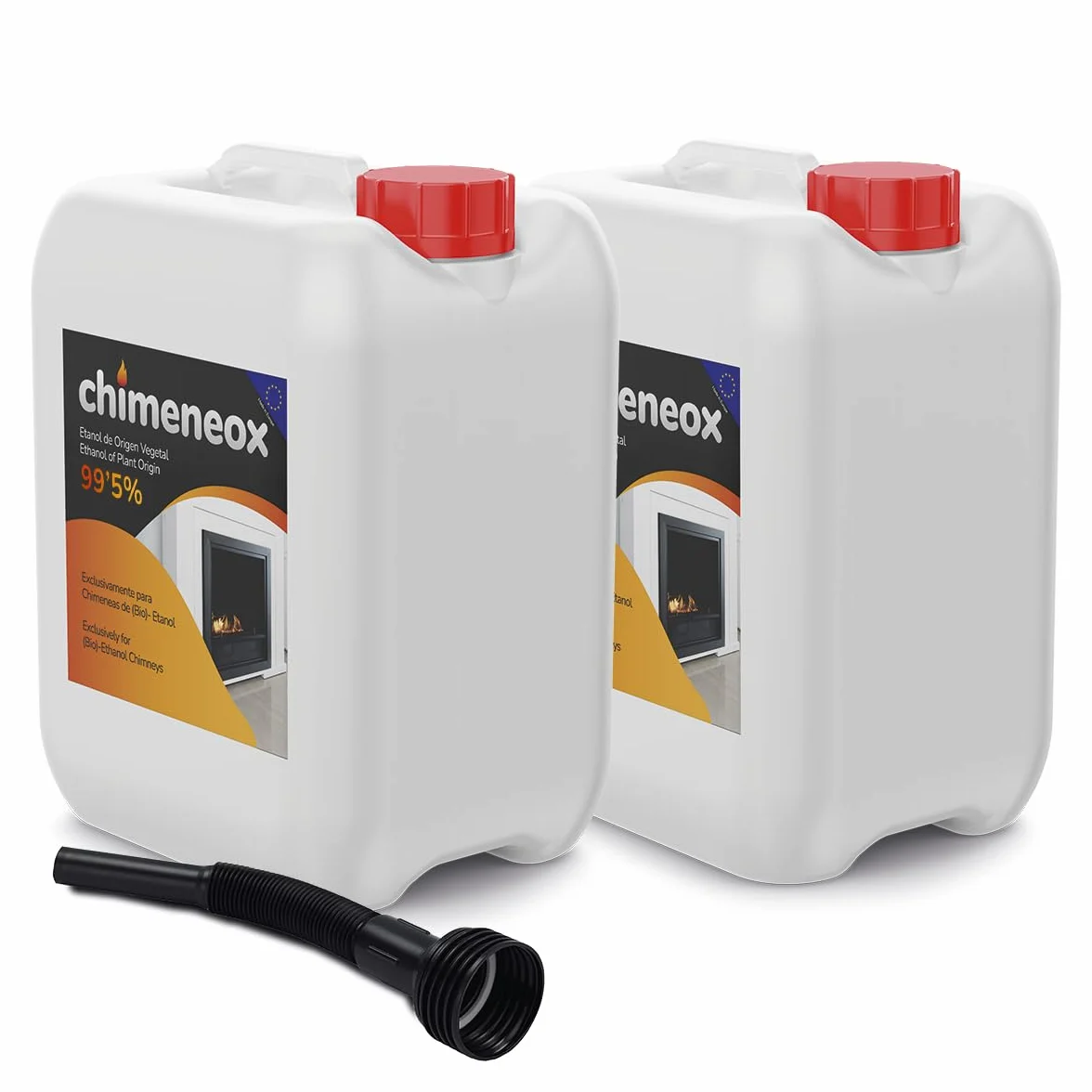 10 litros Bioetanol 99,5% Origen Vegetal para chimeneas - 2 Garrafas de 5l
