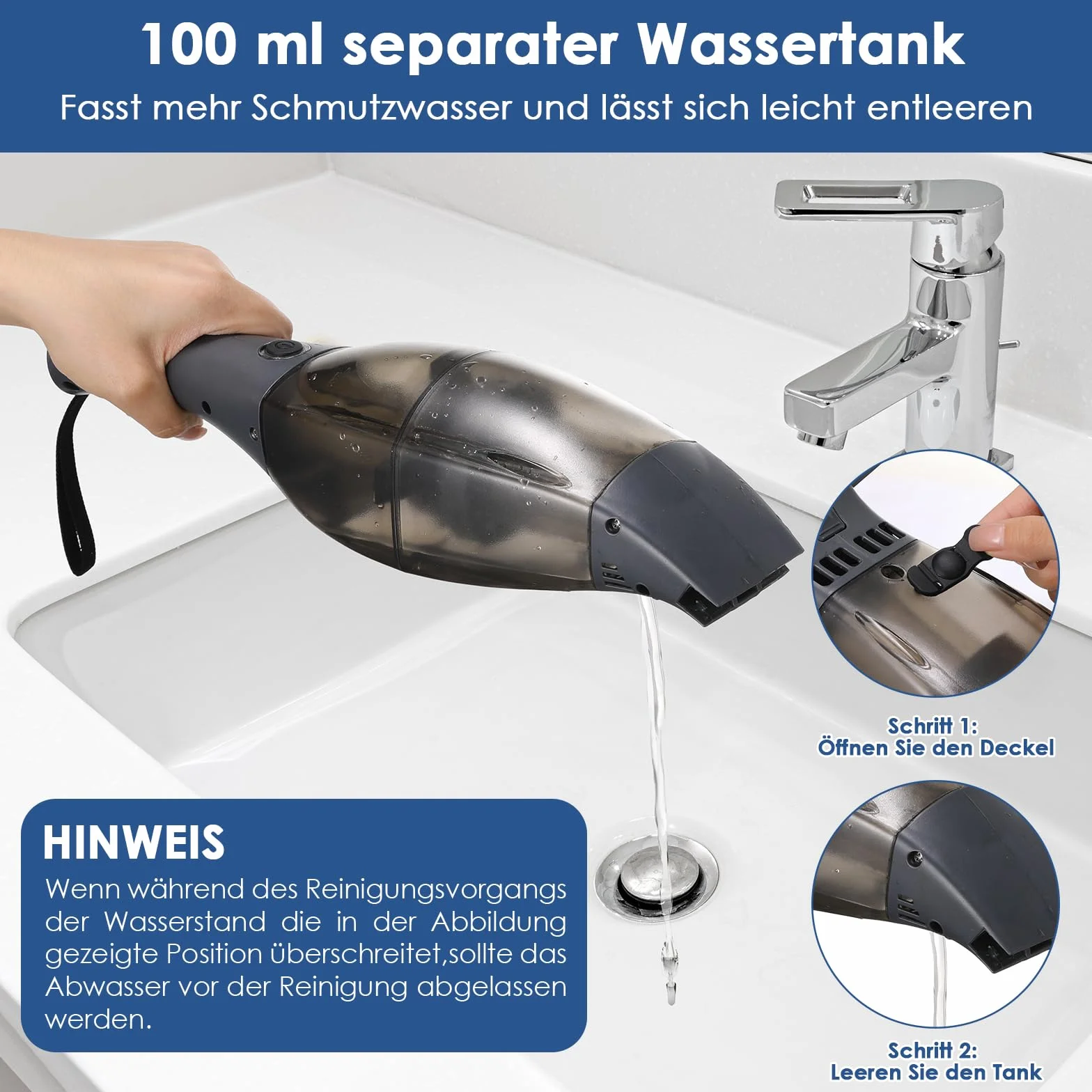 Limpiador Ventanas Eléctrico,Limpiacristales eléctrica,Aspirador Ventana con mango telescópico,boquilla succión 28 cm,botella pulverizadora con funda microfibra para limpieza sin rayas 360° (Negro)