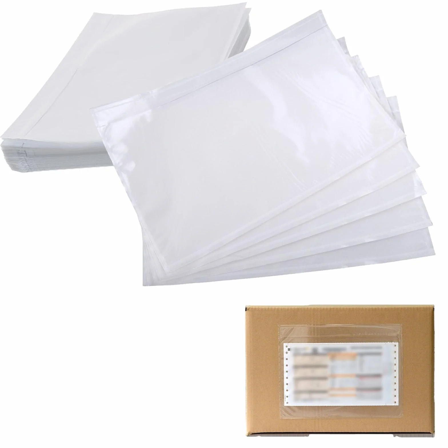 Bolsa Adhesiva Portadocumentos, Sobres Para Albaranes, Sobres Portadocumentos Adhesivos, Bolsa de Albaran, Guarda Albaranes, Facturas, Se Adapta a Documentos de Tamaño A5, 25 Piezas, Transparente
