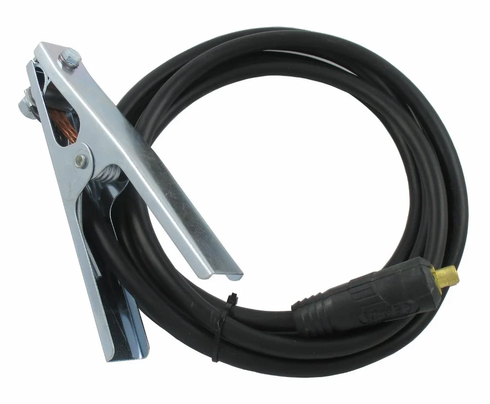 Solter Conjunto Pinza de Masa 3m Cu 25mm 10/25 – Cable de Cobre de Alta Conductividad – Pinza de chapa Resistente – Compatible con Equipos de Soldadura MMA hasta 200A – EN 60974-12 y EN 60974-13