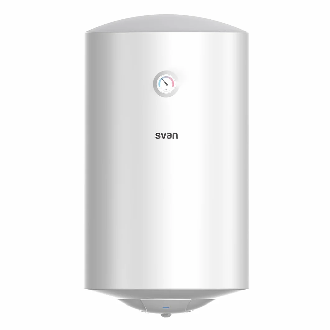 Svan Termo Eléctrico 80 Litros, ST8002. 1500W, Kit de Montaje Incluido, Resistencia Acero Esmaltado, Termostato Manual, Temperatura Máx 75 ºC, Blanco, Eficiencia Energética Clase C