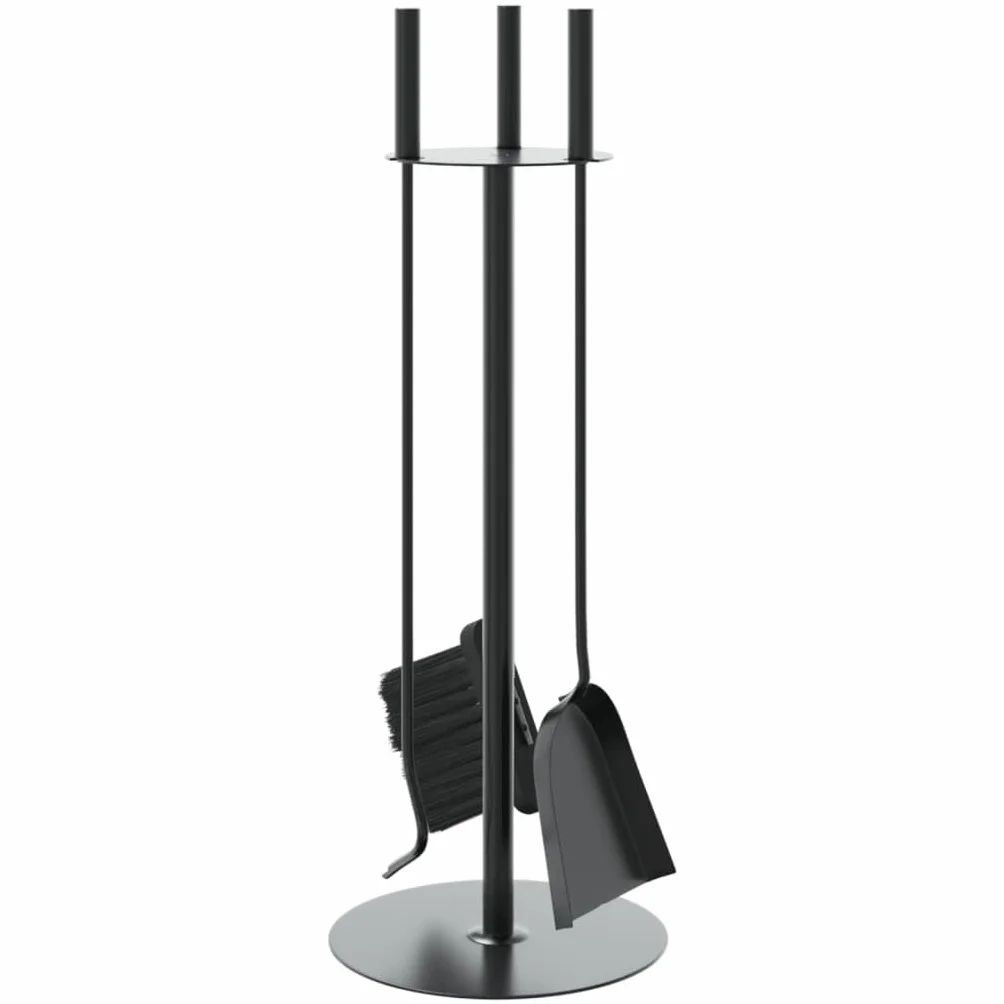 INLIFE Juego de herramientas para chimenea de 4 piezas, 22 x 59 cm, de acero, para casa y jardín, accesorios para chimeneas y estufas de leña (2,89 kg)