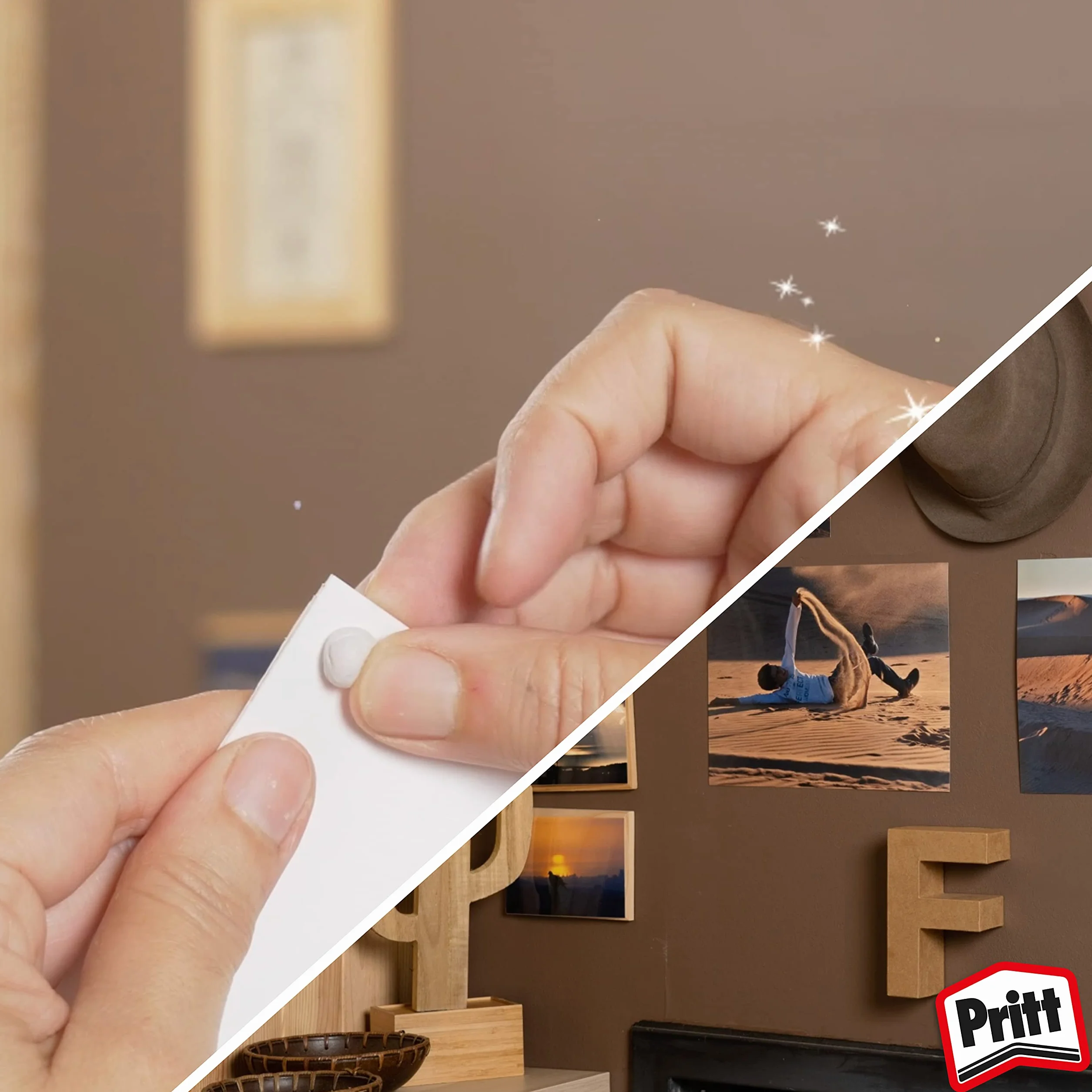 Pritt Multi Tack 65 pcs cuadrados de masilla adhesiva blanca multiusos reposicionable reutilizable para manualidades DIY