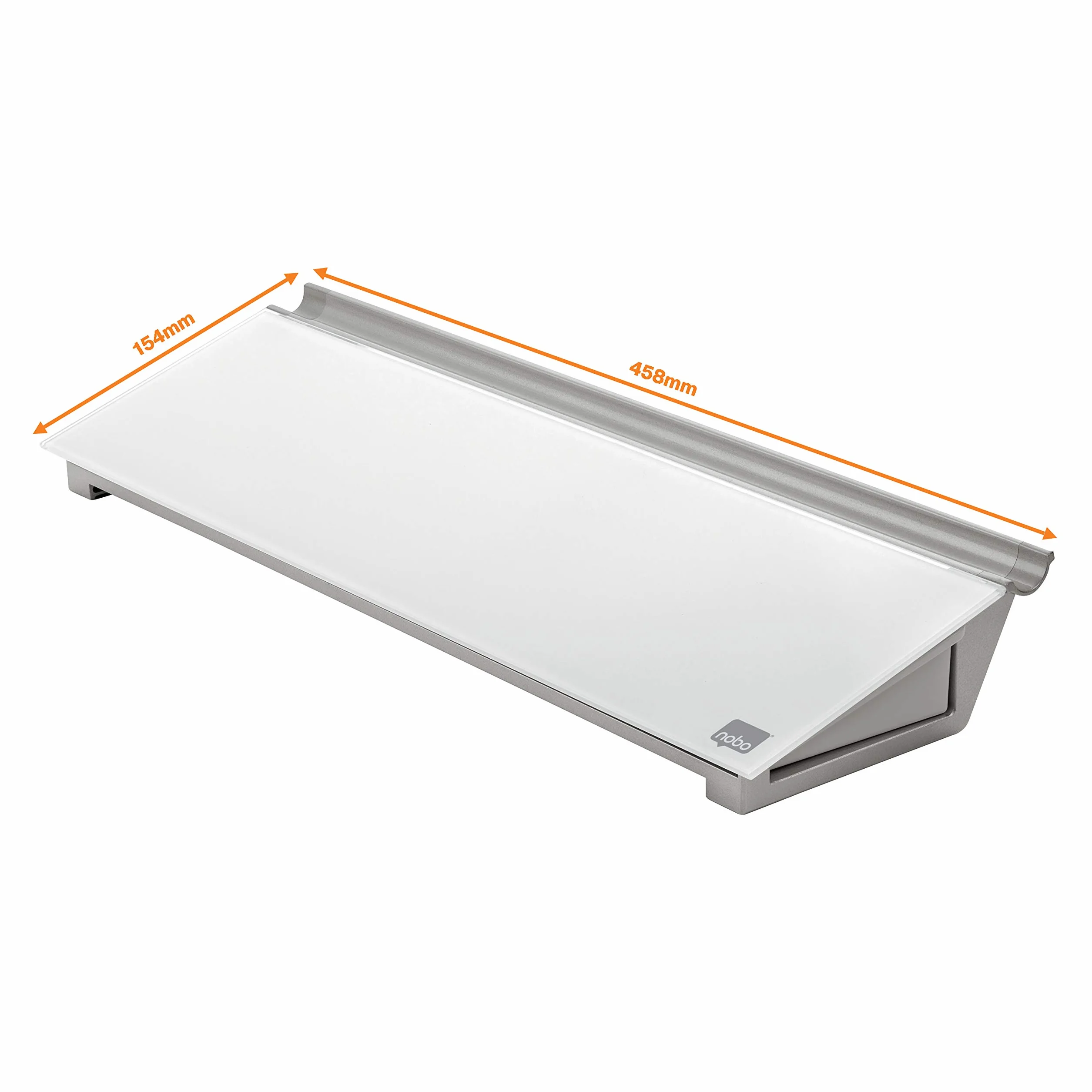 NOBO Set de escritorio CRISTAL blanco brillante
