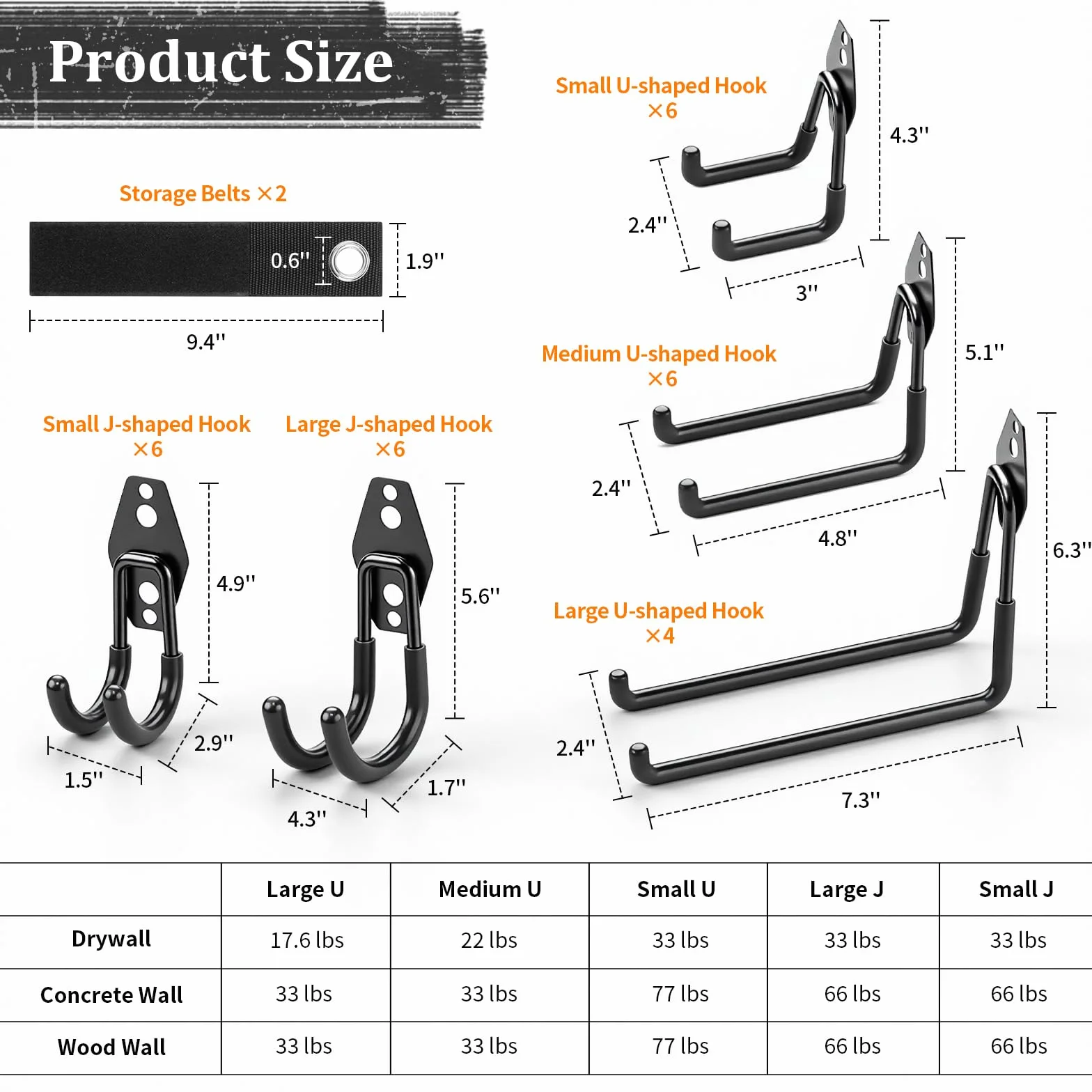 Housolution Ganchos de Acero, 30 Pcs, Negro | Antideslizante con Revestimiento Antideslizante,Ganchos Pared con Organizador de cables para Bikes, Herramientas, Escaleras