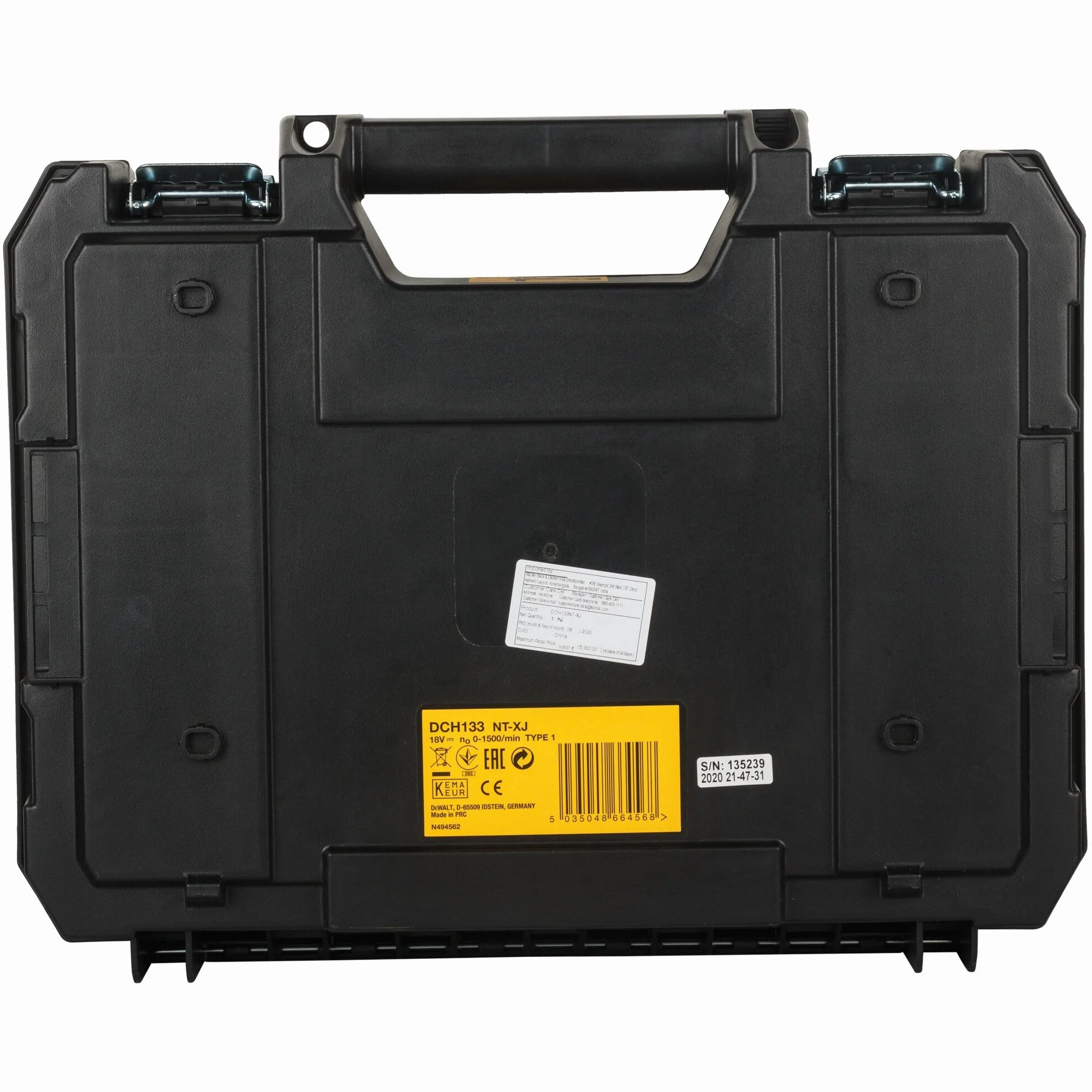 DEWALT Taladro Percutor SDS-Plus 18V XR sin escobillas de 26 mm con TSTAK, solo herramienta, DCH133NT-XJ