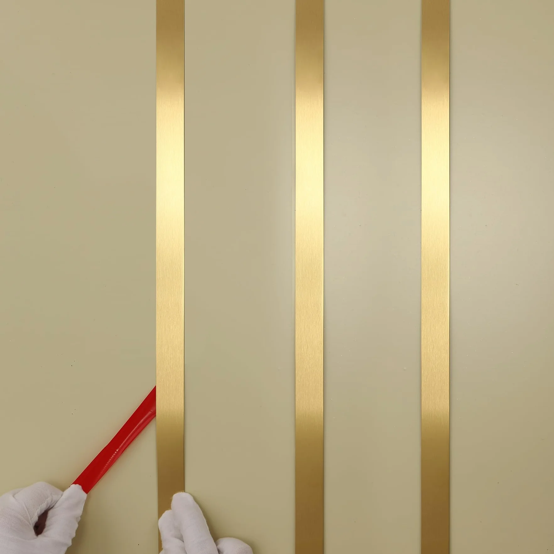 Moldura metalizada dorada cepillado tira despegar pegar marco espejo pared 10m x 1cm