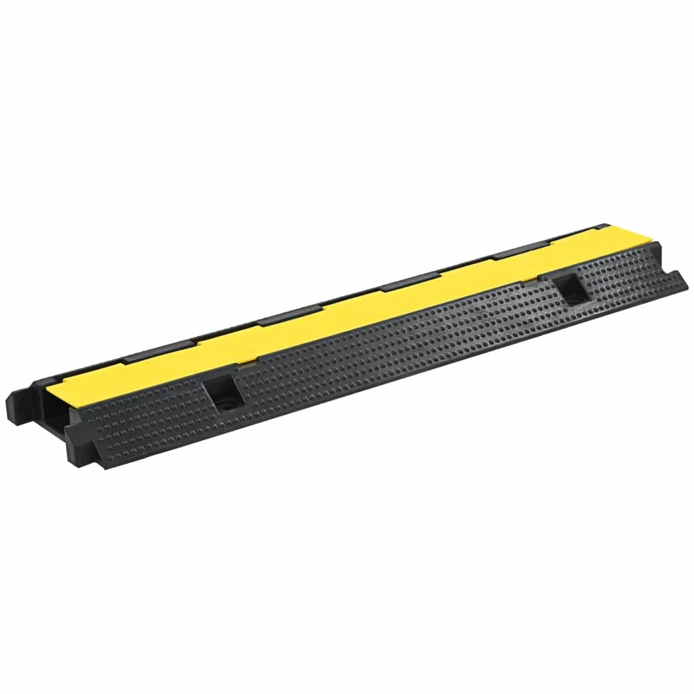 vidaXL Rampa de Protección de Cable 1 Canal Goma 100 cm Tráfico Señales Aviso