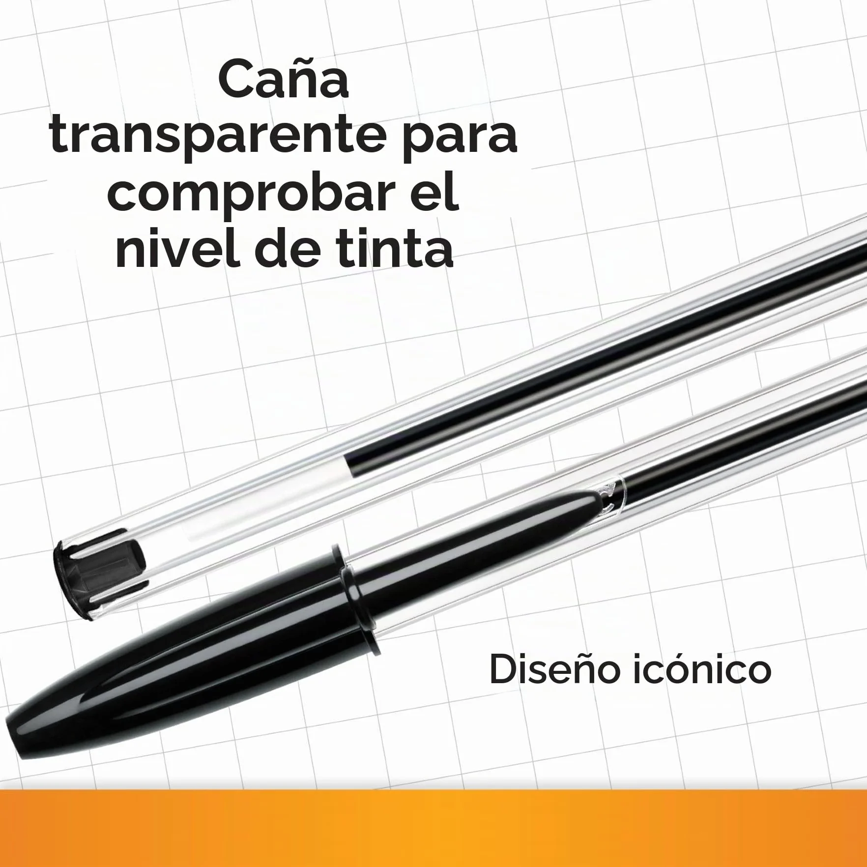 Bic Cristal Original Bolígrafos Punta Media 1,0 mm Negro Caja 50 Unidades