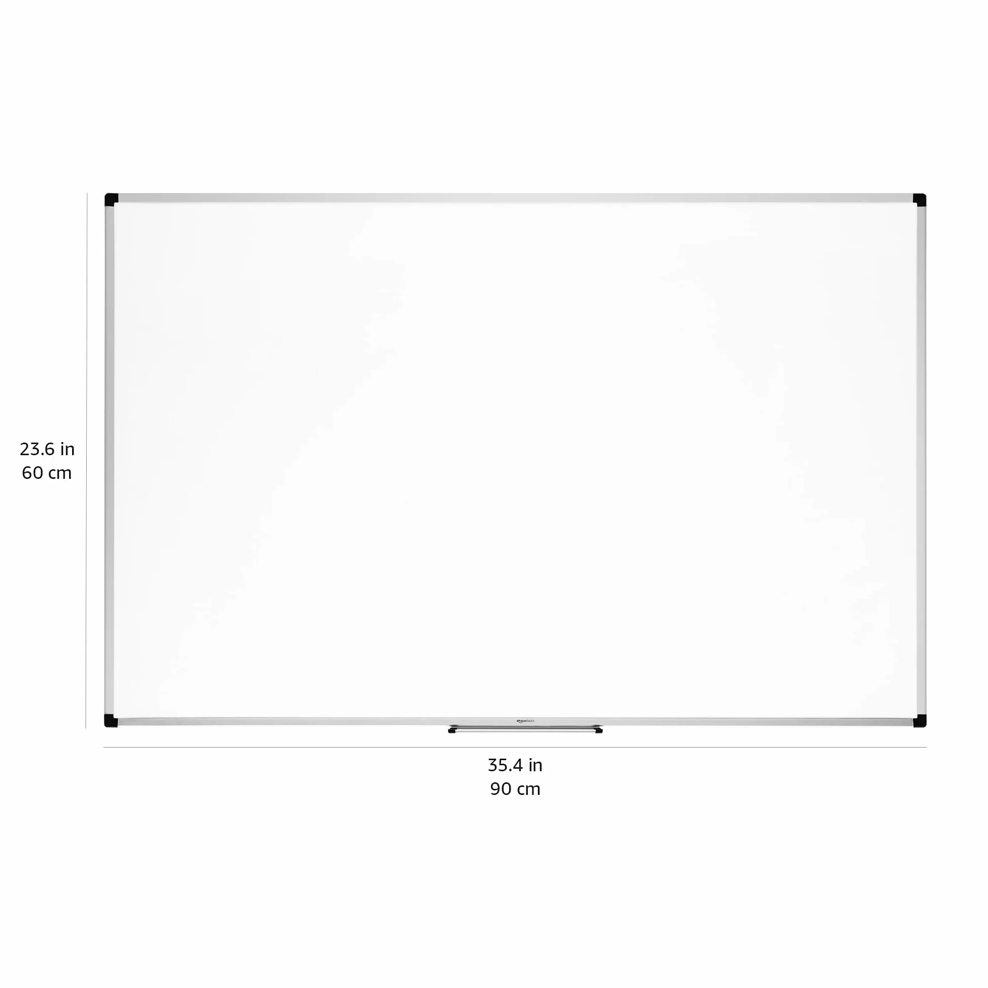 Amazon Basics Pizarra Blanca Magnética 90 x 60cm Marco Aluminio Bandeja Rotuladores Borrador Imanes