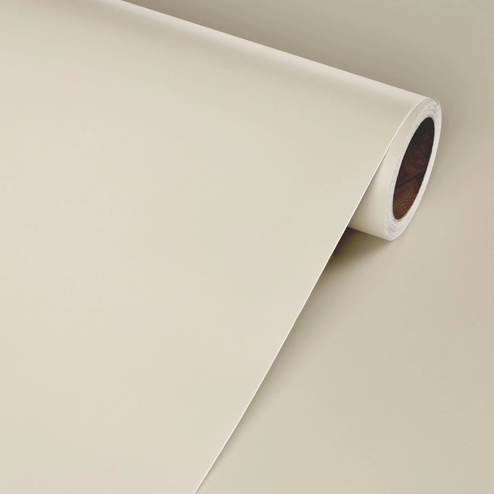 Livelynine Papel Adhesivo para Muebles Beige Mate 40CMx10M Vinilo Adhesivo Cocina Beige Liso Lavable Papel Autoadhesivo Pared Baño Dormitorio Vinilos Adhesivos para Puertas de Armario Papeles Pintados