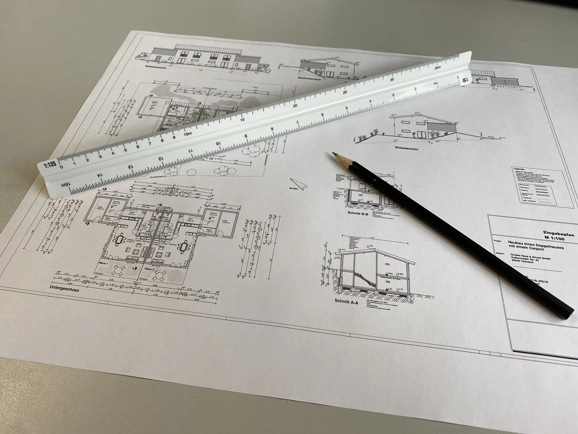 Wedo Arquitecto 1 regla prismática 30 cm blanco