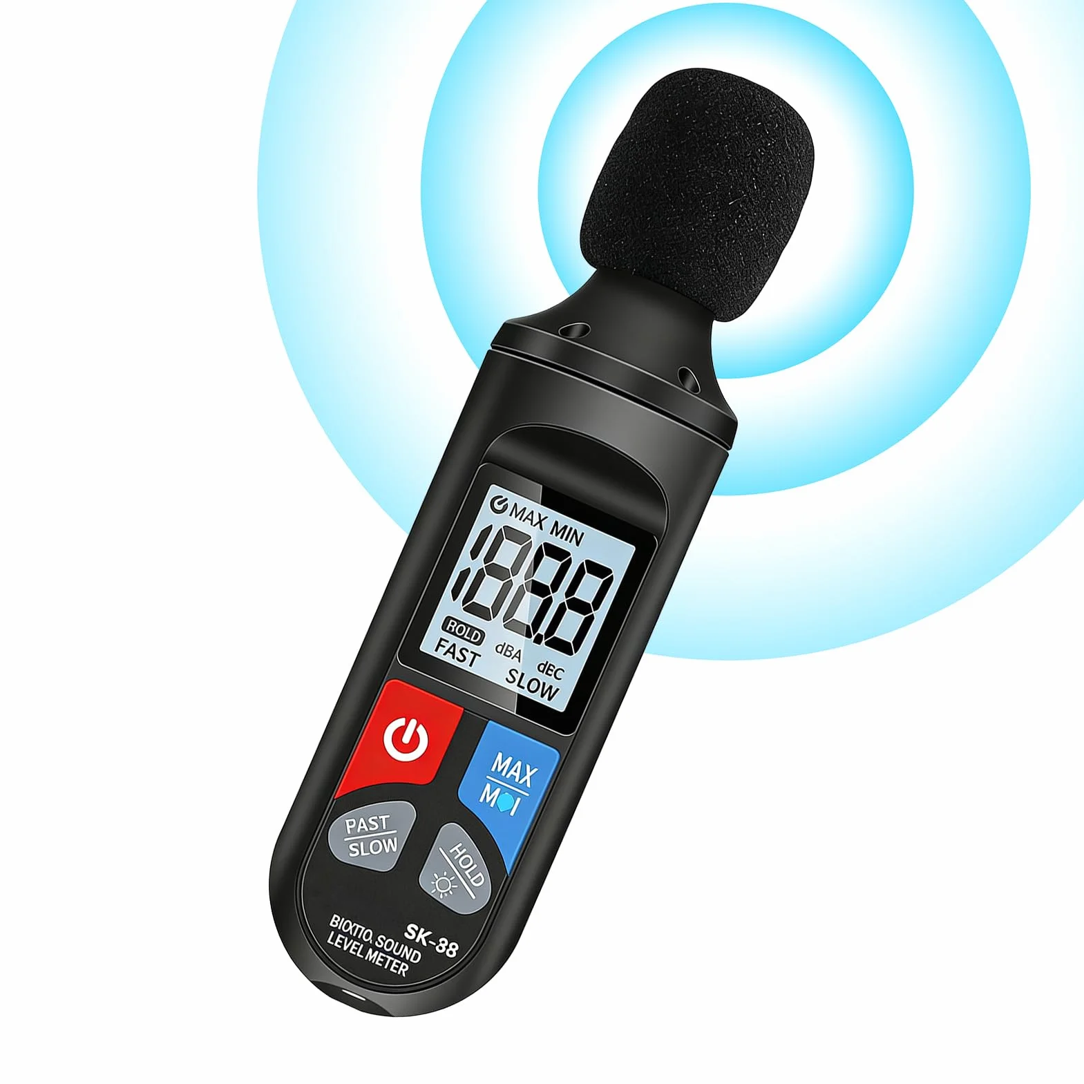 Medidor de decibelios 30-130dB Sensor de sonido, probador de nivel de ruido