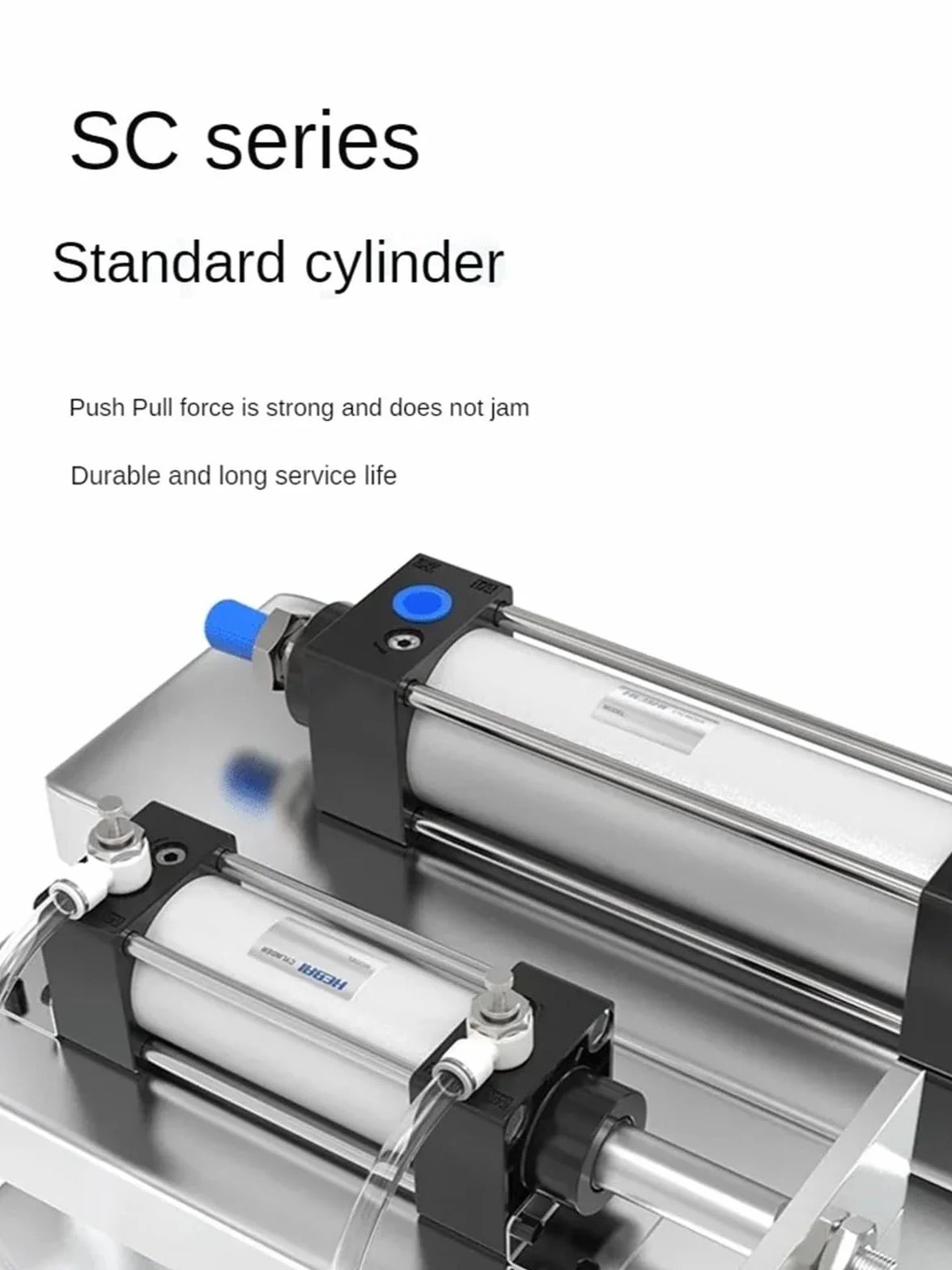 Cilindros SC63 Cilindros estándar con diámetro magnético de 63 mm Doble Efecto Carrera de 25/50/75/100/125/150/175/200/250/300/350 mm (Color : SC63X175-S)
