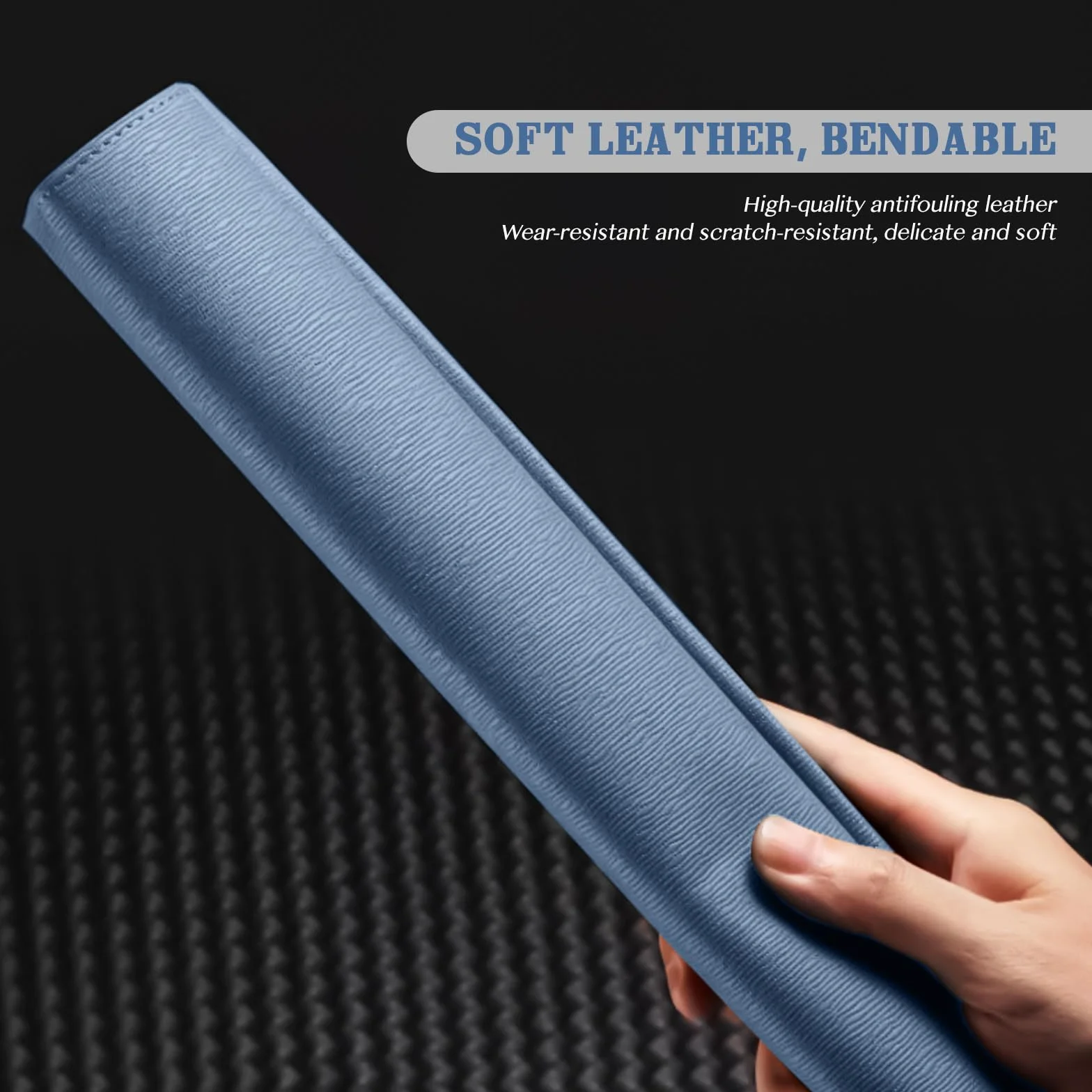 Skyzone Cartera de Documentos A4 Cuero PU Organizador Viaje Impermeable Cierre Presión Azul