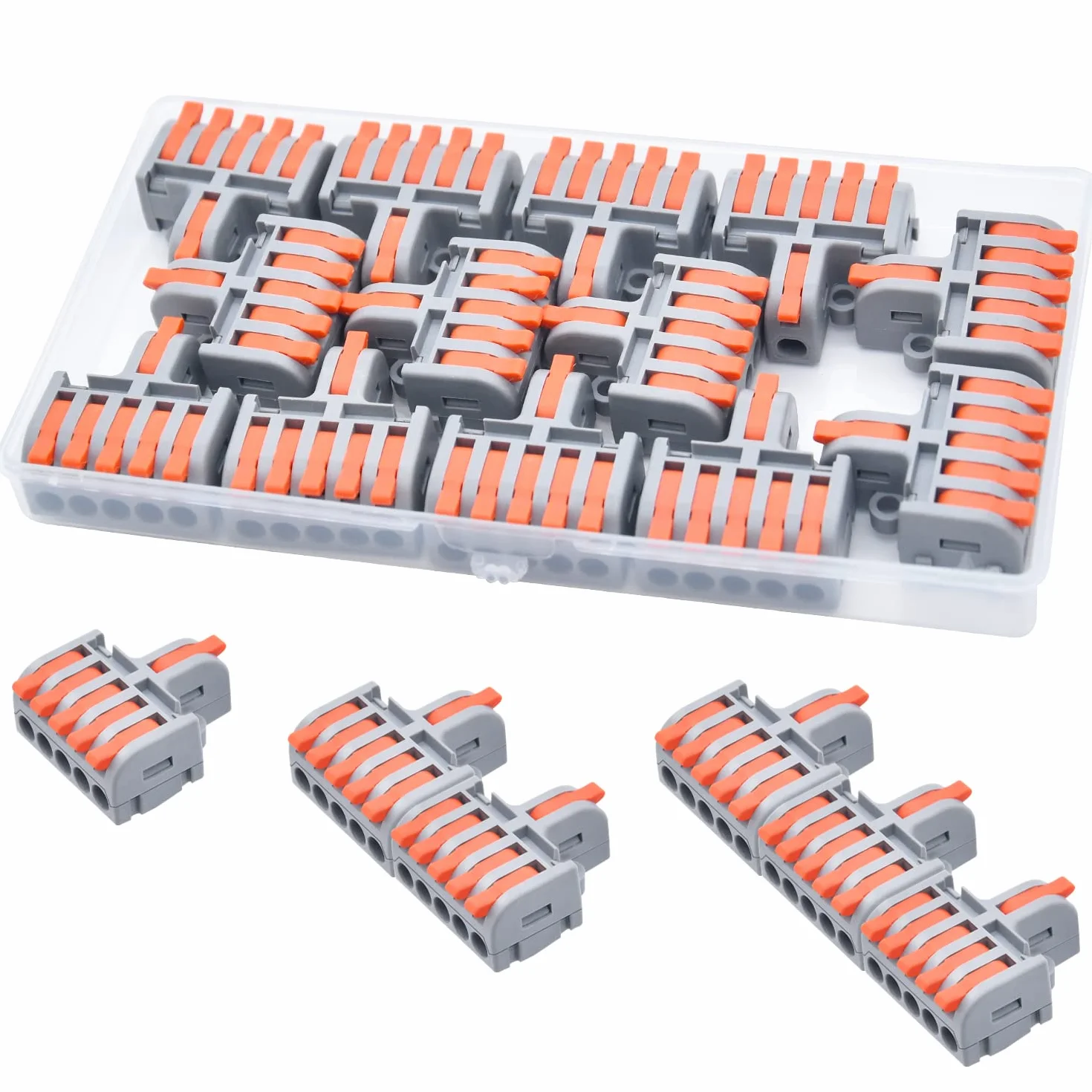 Conectores Eléctricos Compactos con Palanca, 13 Piezas, 0,2-4mm² Cables