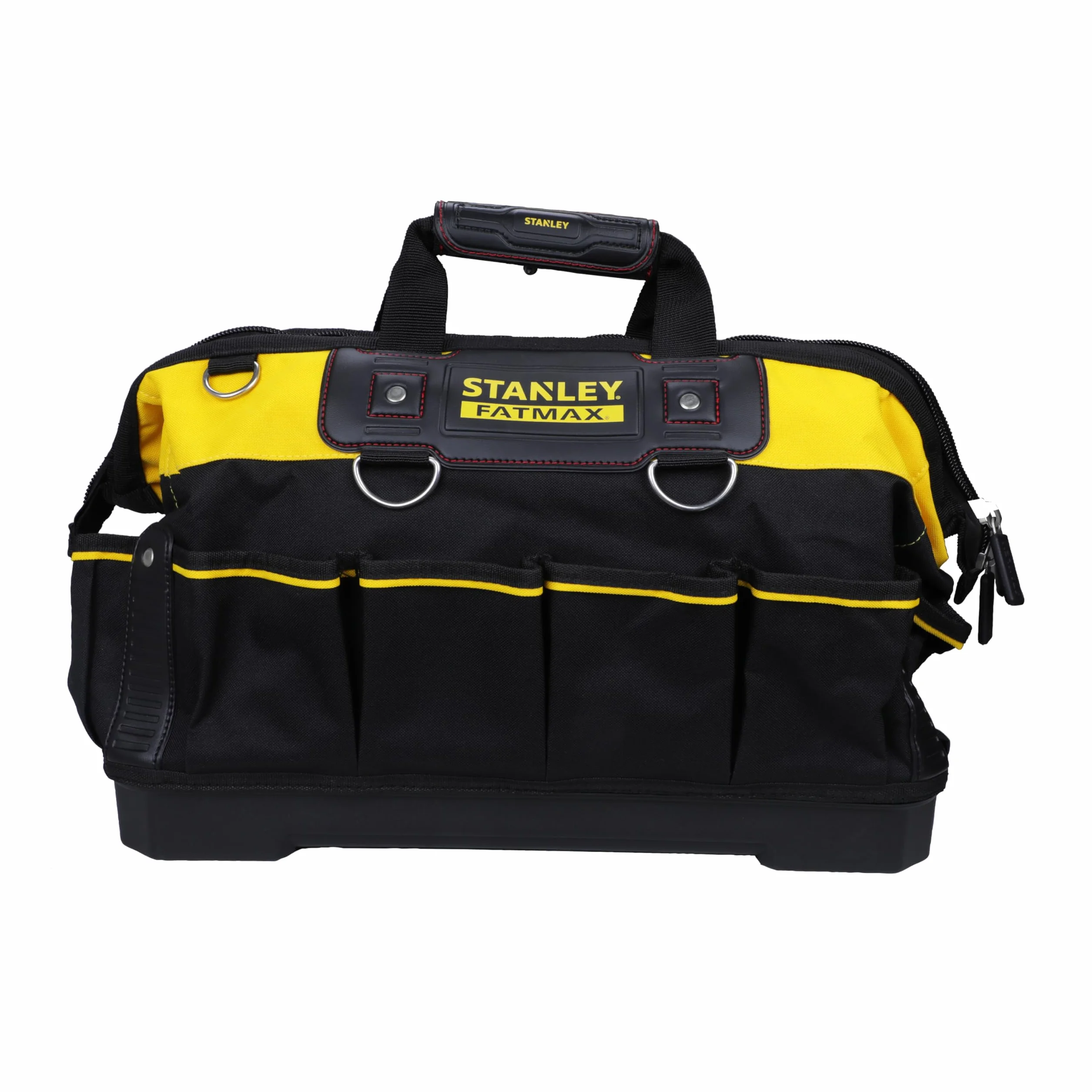 STANLEY FATMAX Bolsa de herramientas 49 x 26 x 10 cm, Base rígida y resistente al agua con correa sólida para el hombro, Asa de goma, Elástico para herramientas, 1-93-950