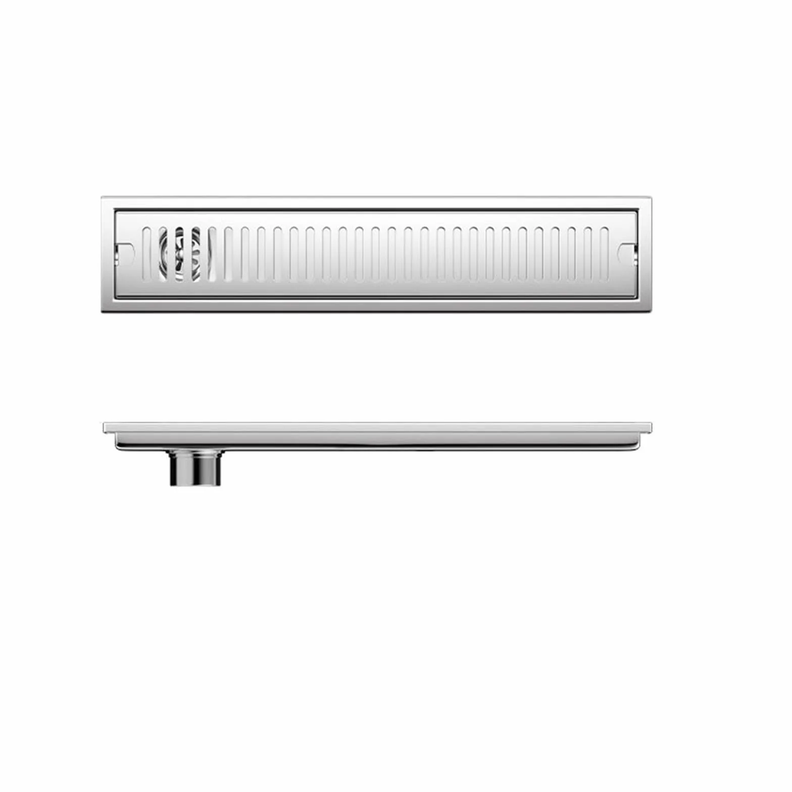 Rectangular Desagüe de Ducha Lineal de Acero Inoxidable 304, Desagüe Lineal Desagüe De Suelo Cubierta Desmontable, Profesional Desagüe Lineal Desagüe De Suelo for Cocinas, Baños y Aseos(Chrome,60cm)