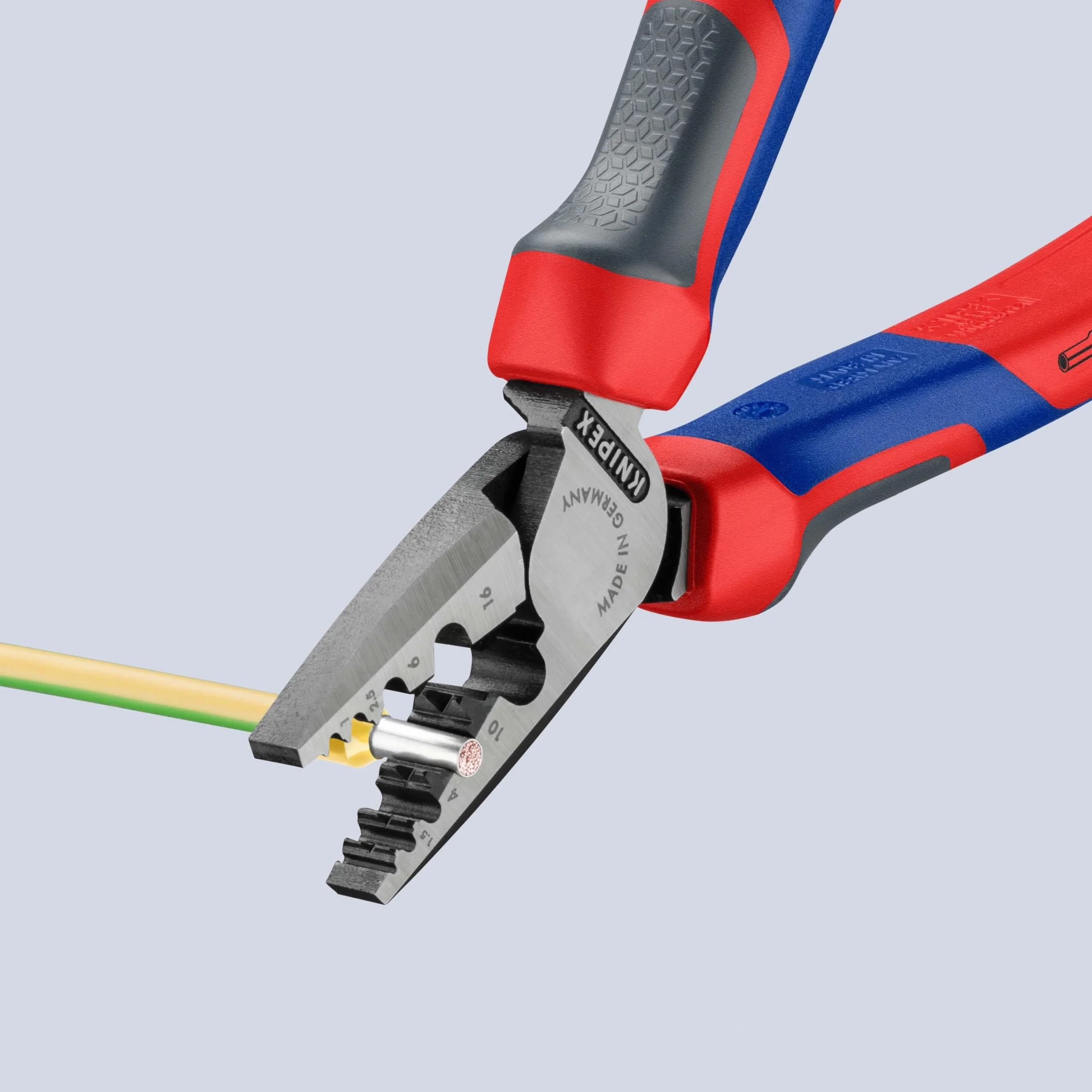 KNIPEX Crimpadora para punteras huecas con mangos confort 180 mm, 97 72 180