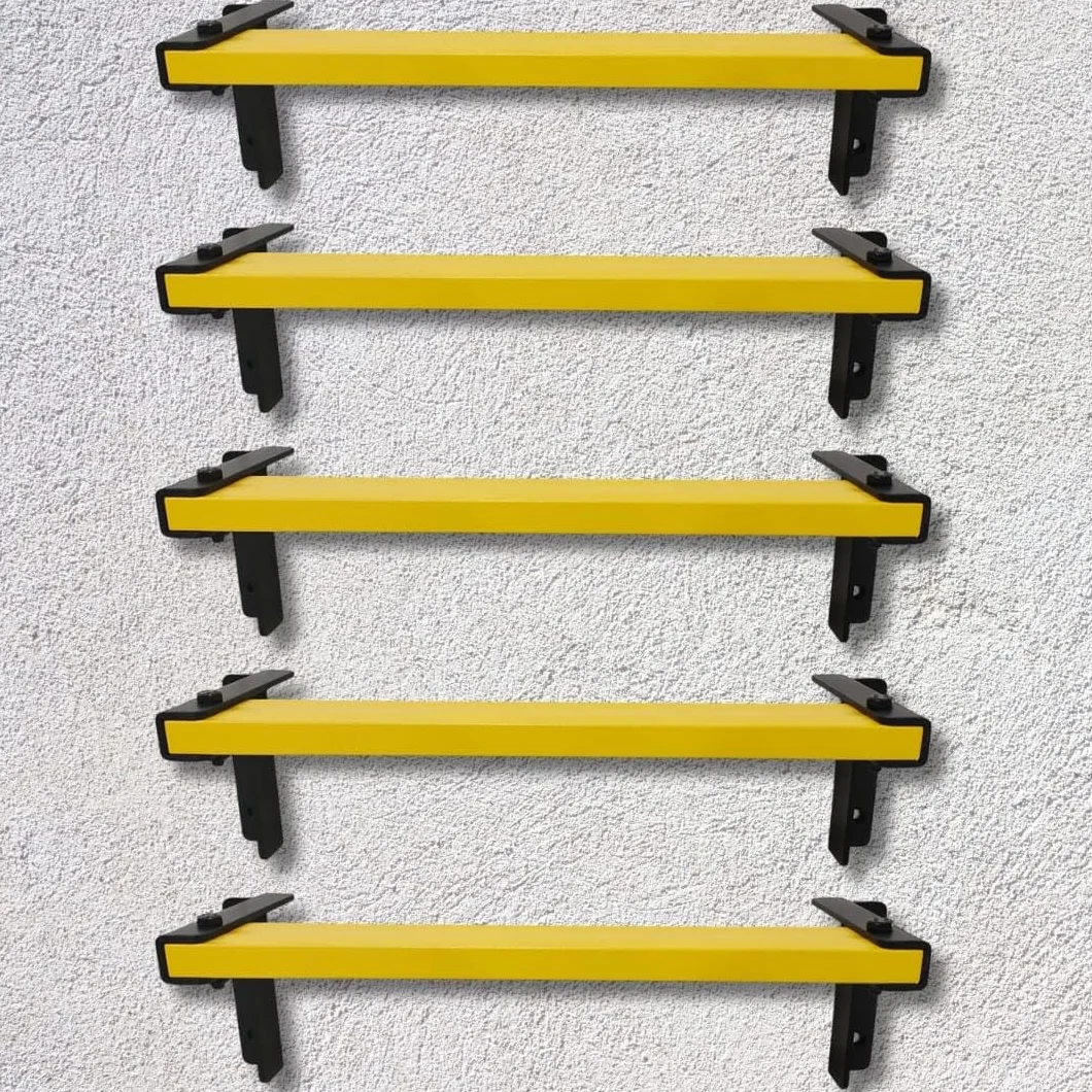 Conjunto de 5 Escalones de Escalada Montados en la Pared ISOP | Escalones Antideslizantes para Pared de Concreto | Escalera Duradera para Casa, Tanque o Pozo | Escalera de Peldaños de Acero Inoxidable