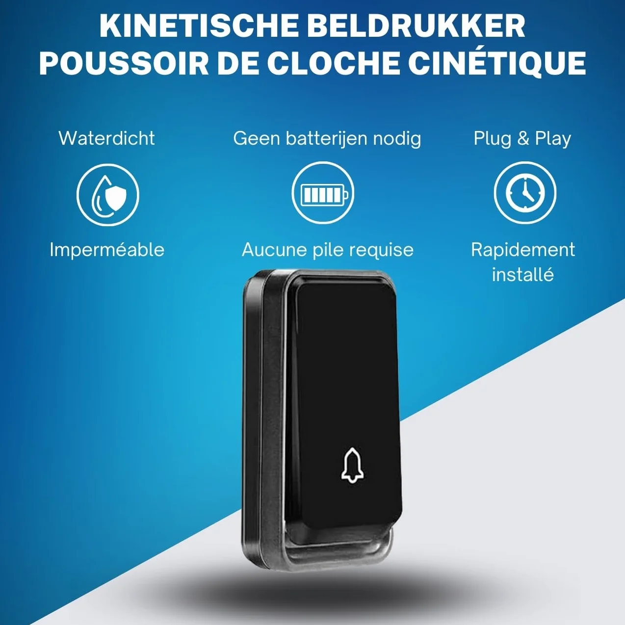 Timbre Inalámbrico 5 Receptor IP65 Impermeable 100m 4 Niveles Volumen 51 Melodías Hogar