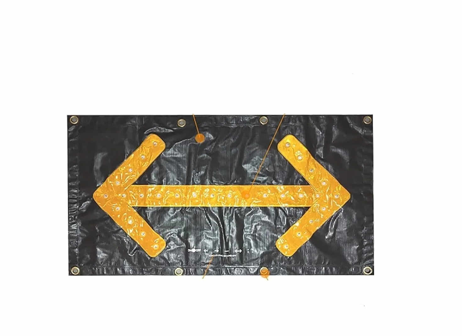 Luz de guía de tráfico magnética plegable de 18" x 33,5" - Señal de flecha de tráfico LED for mantenimiento de carreteras y señales de emergencia