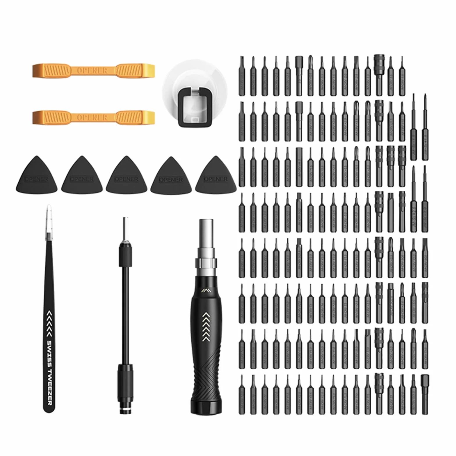 Juego de destornilladores eléctricos, herramienta manual de punta adecuada para computadora, laptop, electrónica, trabajo, profesional, reparación de bricolaje, destornillador portátil con broca
