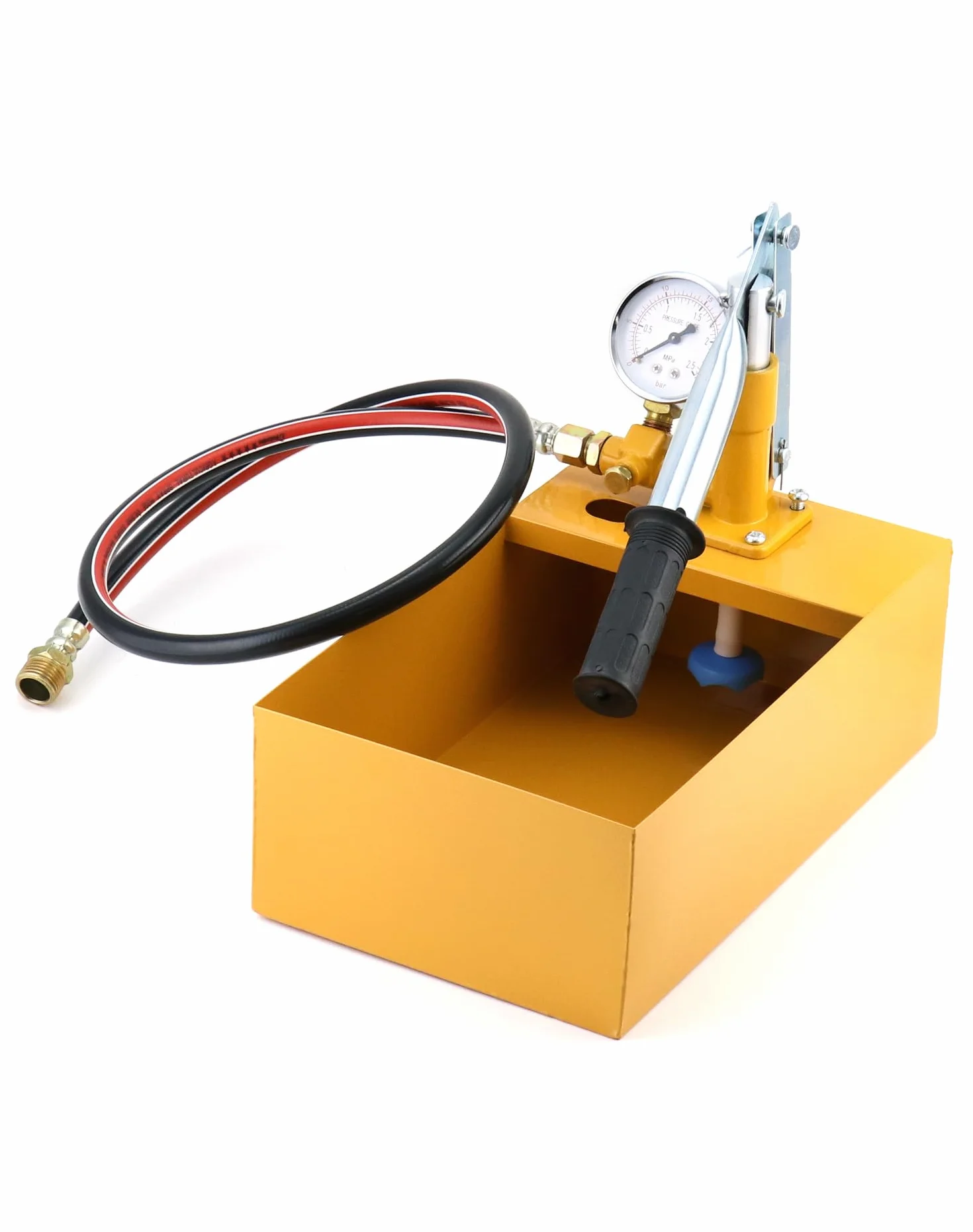 Bomba de presión manual 25bar QWORK para prueba de tuberías
