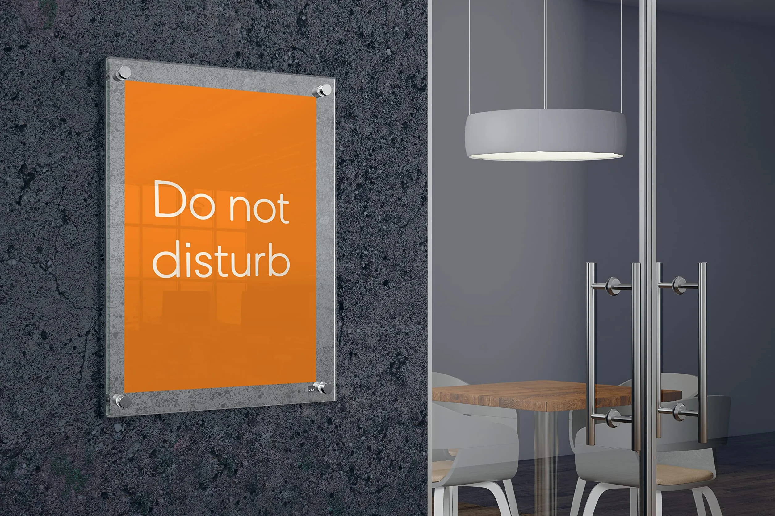 Nobo Tablón de Anuncios de Pared Acrílico Tamaño A4 Transparente Premium Plus