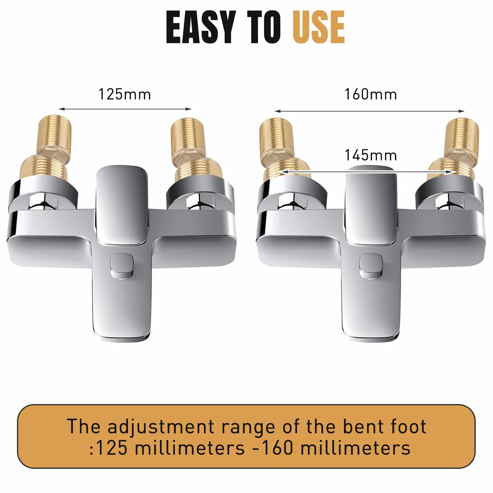 Conectores en S para Grifos de Pared 3/4" x 1/2" Latón 12,5 mm Juego de 2