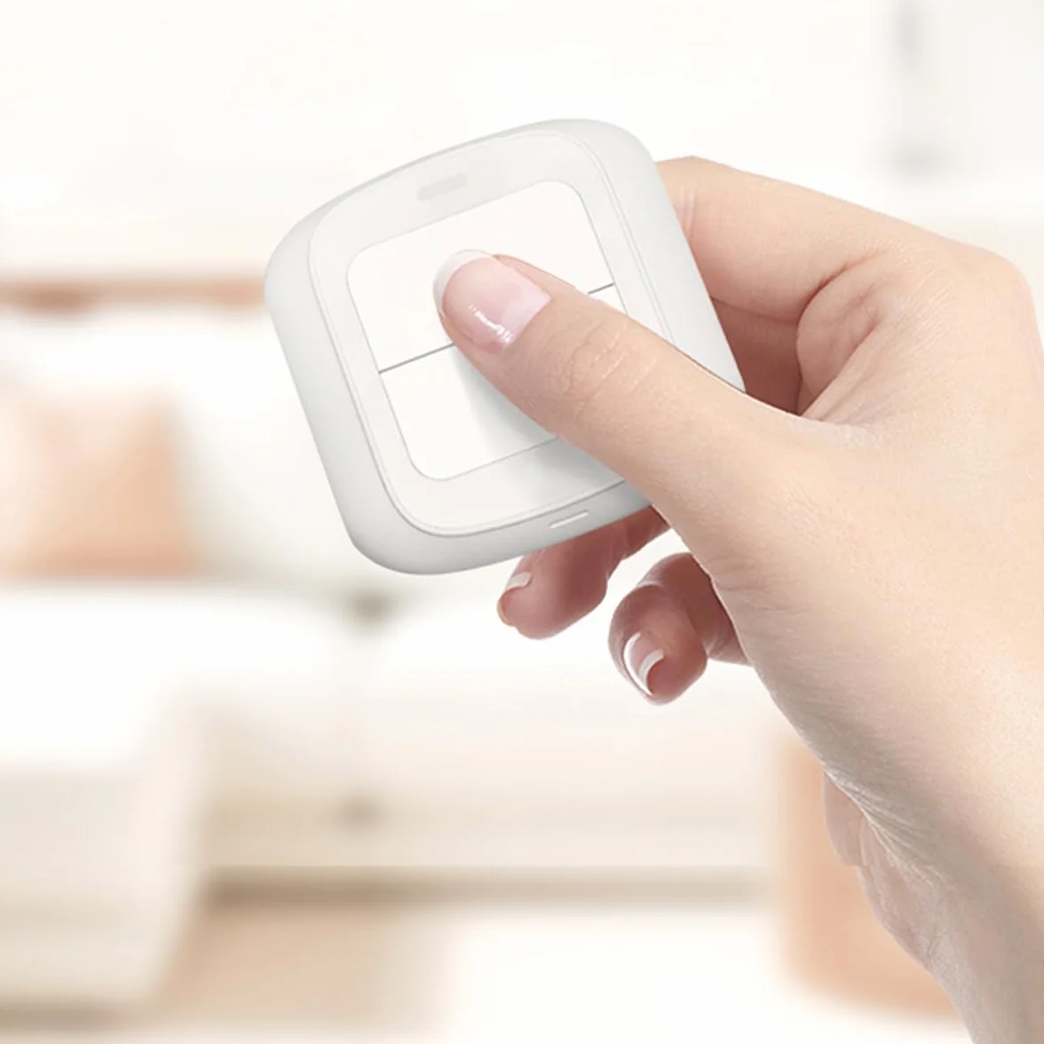 Interruptor Inteligente Interruptor Wifi de 2 Botones Interruptor Inteligente de Escena Repetidor Compatible con Tuya Smart Life(Incompatible con Alexa)