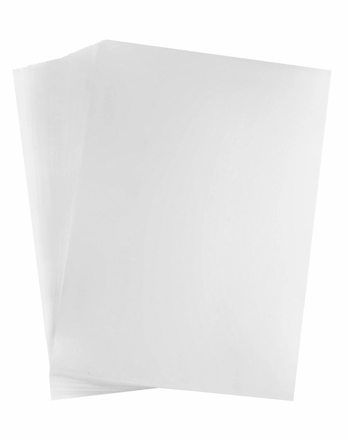 QWORK® 50 Hojas de Lamina Acetato Transparente A4, Papel Transparente para Imprimir para Impresora Láser Copiadora o Retroproyector (0,12mm Espesor)