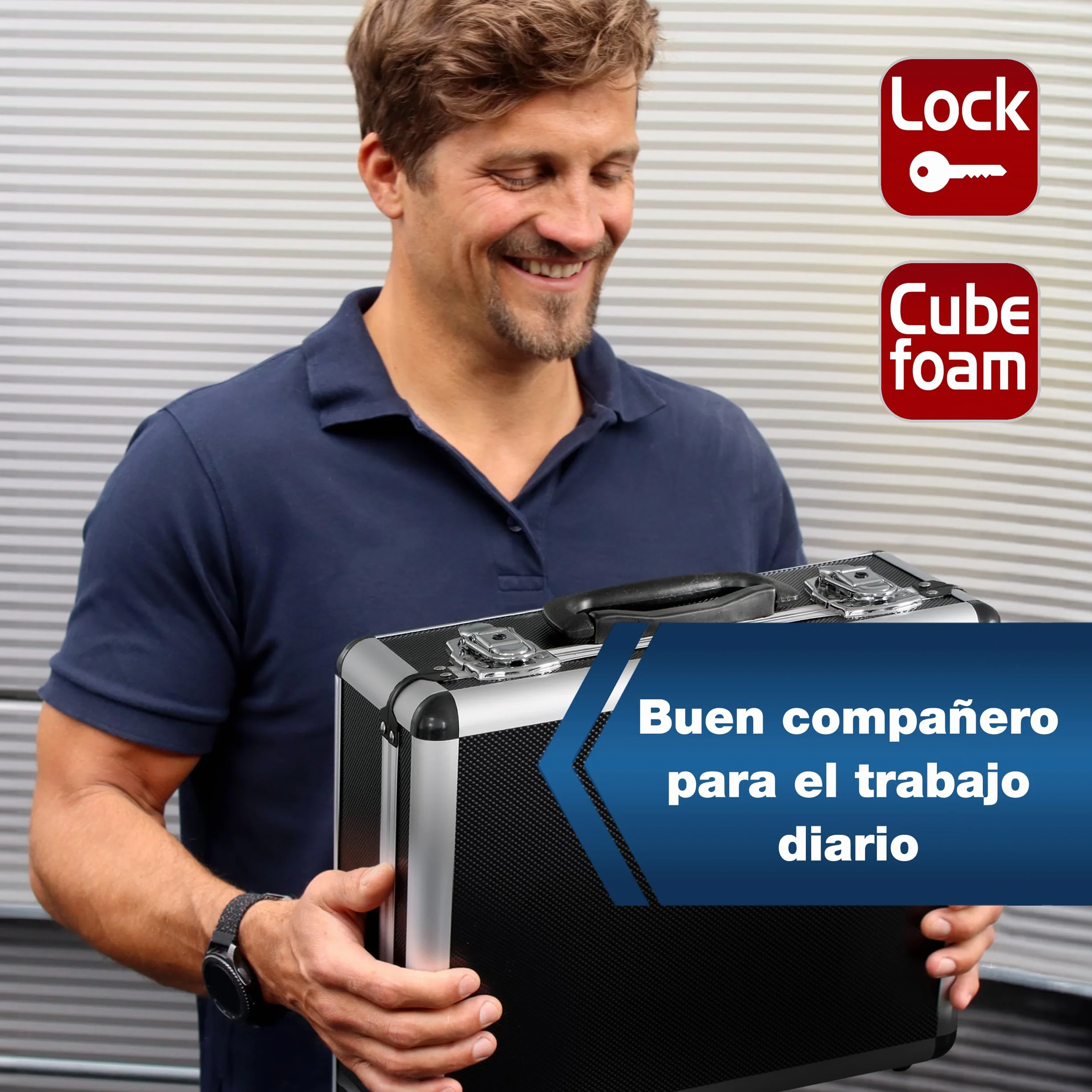 PeakTech 7300 Estuche universal para dispositivos de medición, 320 x 250 x 150 mm, con cerradura
