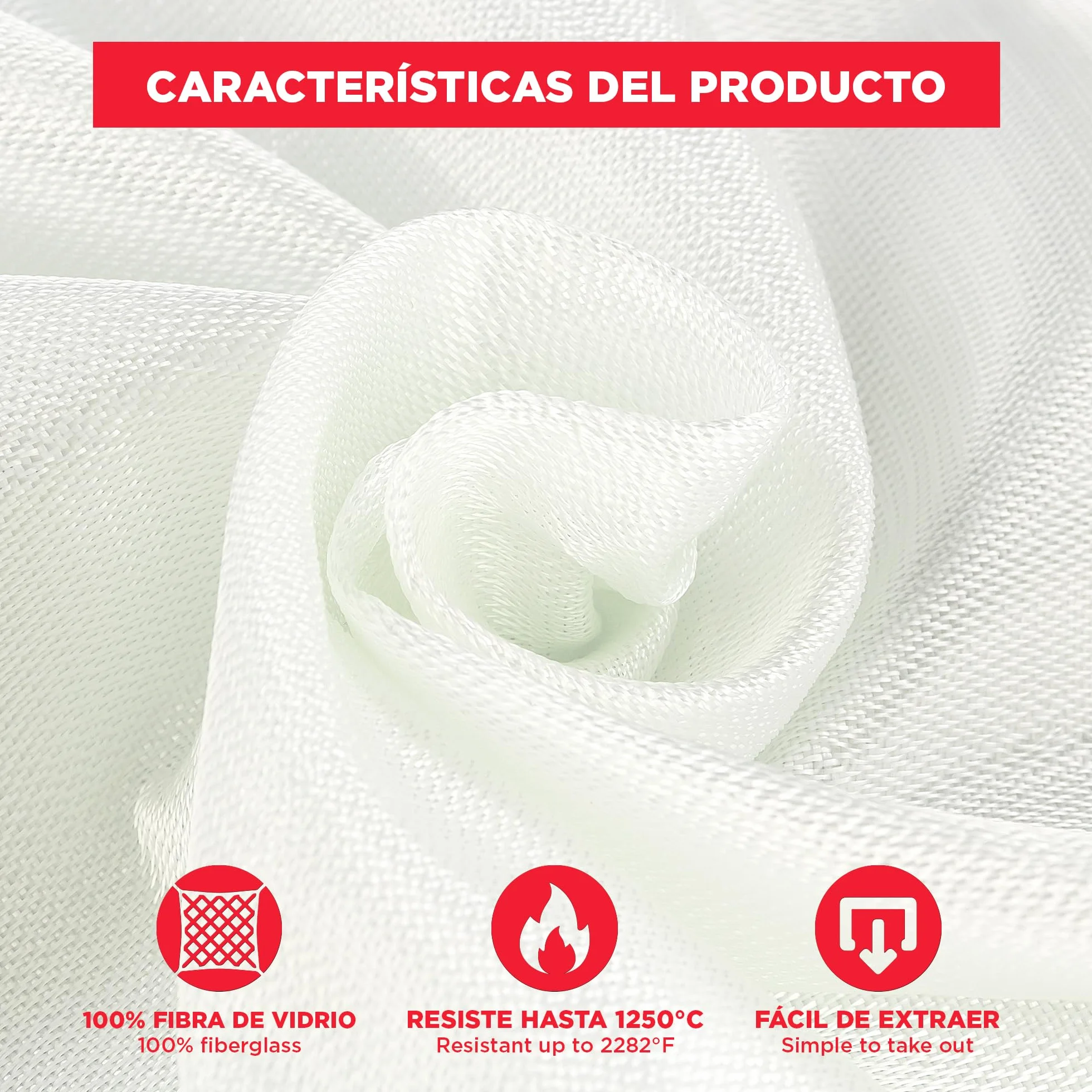Manta Ignífuga Homologada 100x100 cm para Cocina Barbacoa Emergencias