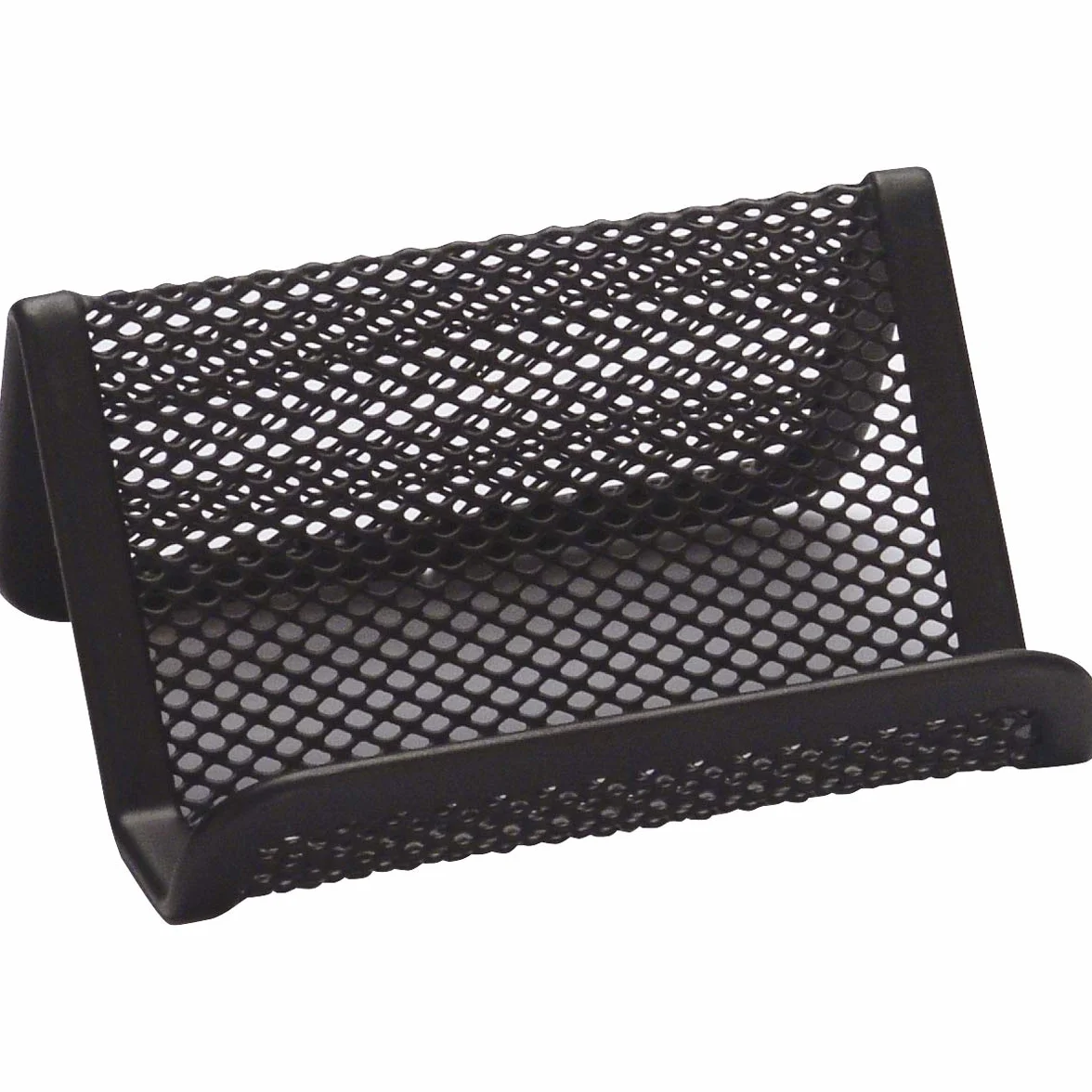 Q-Connect KF04728 Portatarjeta Metálico Negro 11X7,5X5 Cm