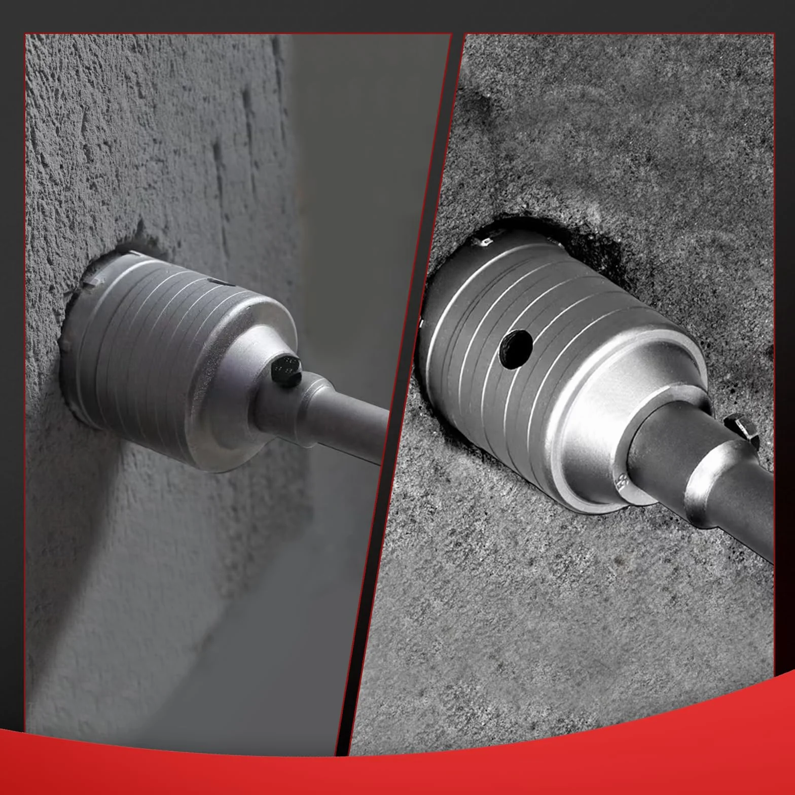 Sierra Corona Perforadora Hormigon 95mm en Ceco con Adaptador SDS Plus Broca para Cemento Ladrillo Piedra Pared